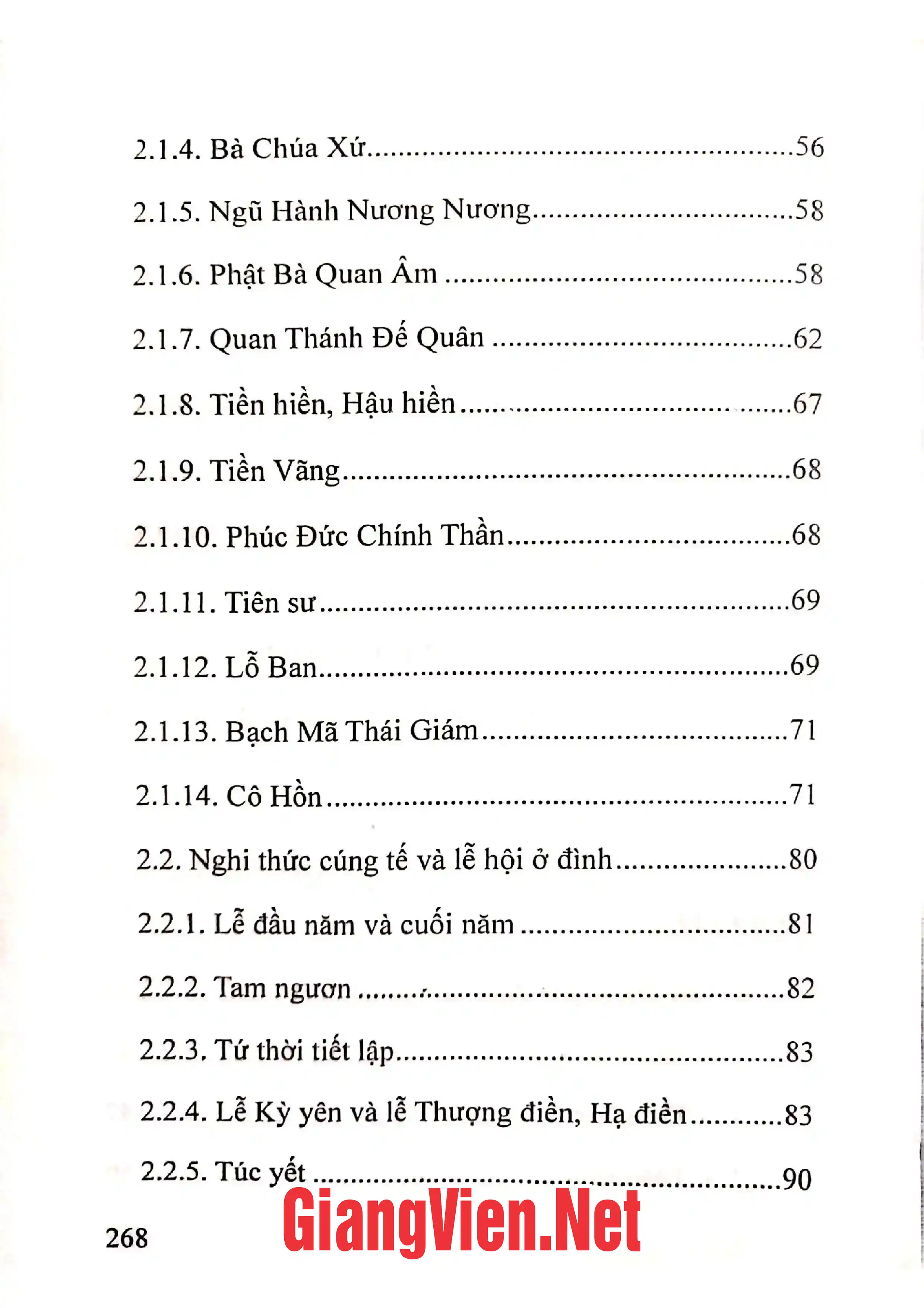 Mục lục chi tiết trang 1 sách Đình ở thành phố Cần Thơ