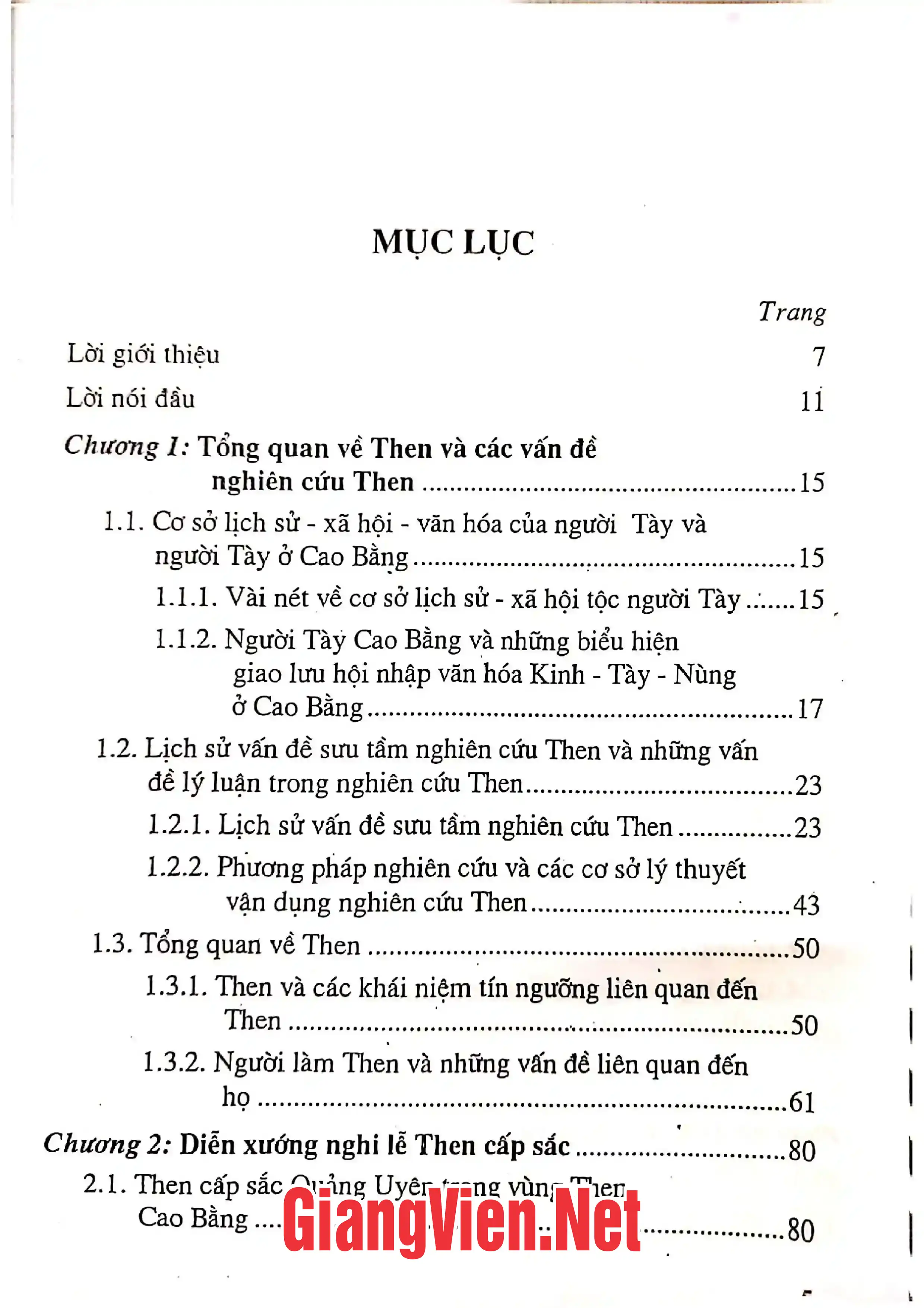 Trang bìa chính thức sách Then Tày