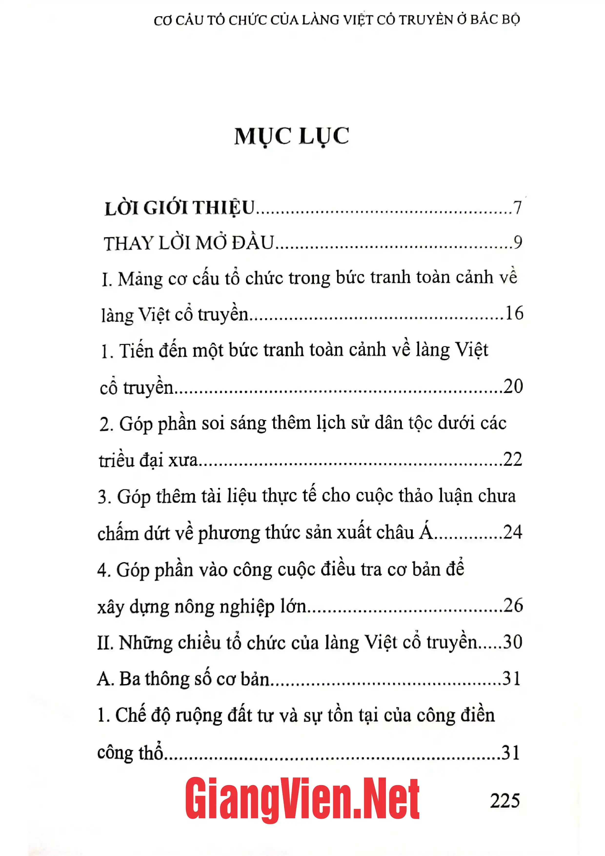 Trang bìa chính thức sách Cơ cấu tổ chức của làng Việt cổ truyền ở Bắc Bộ