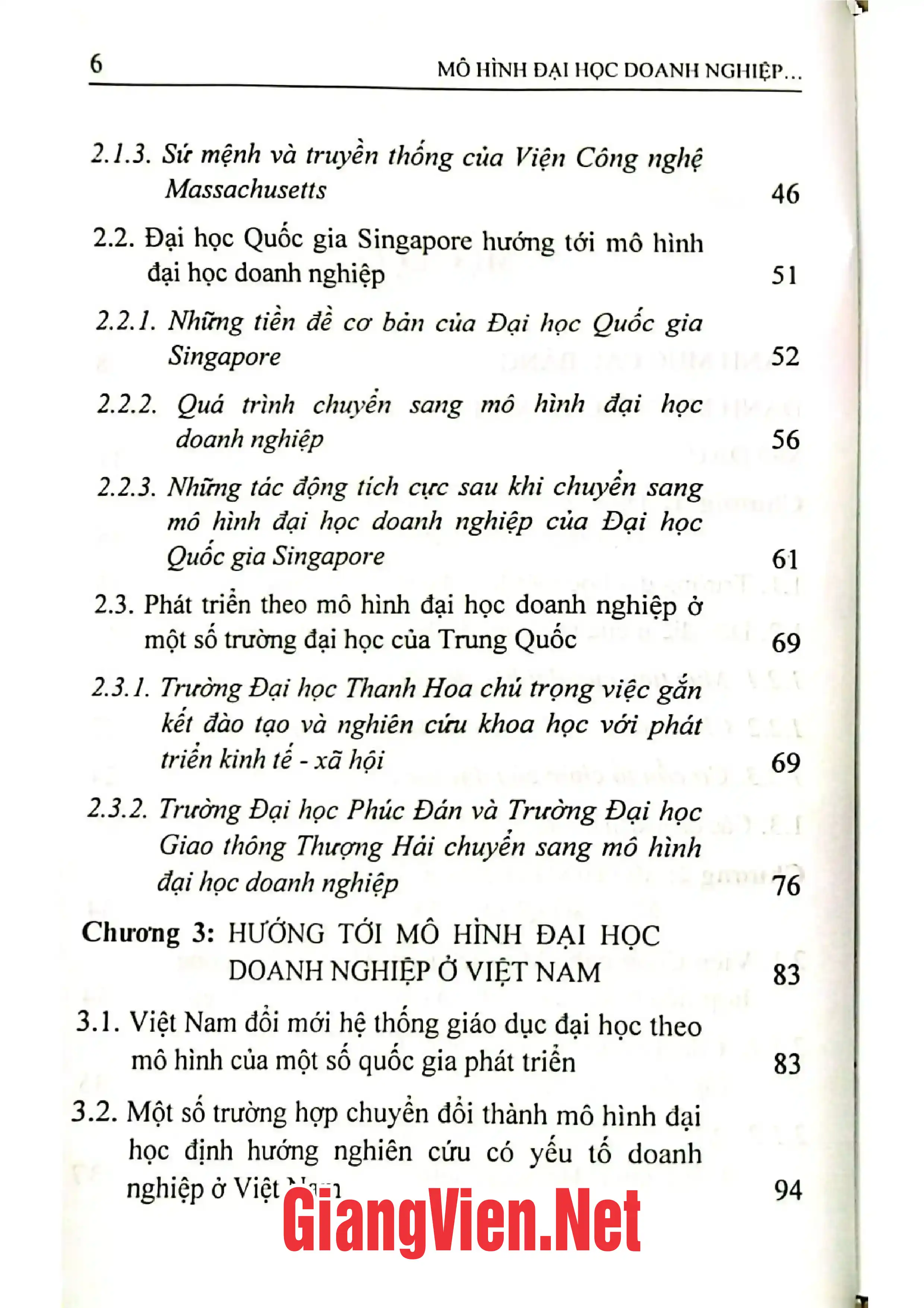 Mục lục chi tiết trang 1 sách Mô hình Đại học doanh nghiệp kinh nghiệm quốc tế và gợi ý cho Việt Nam