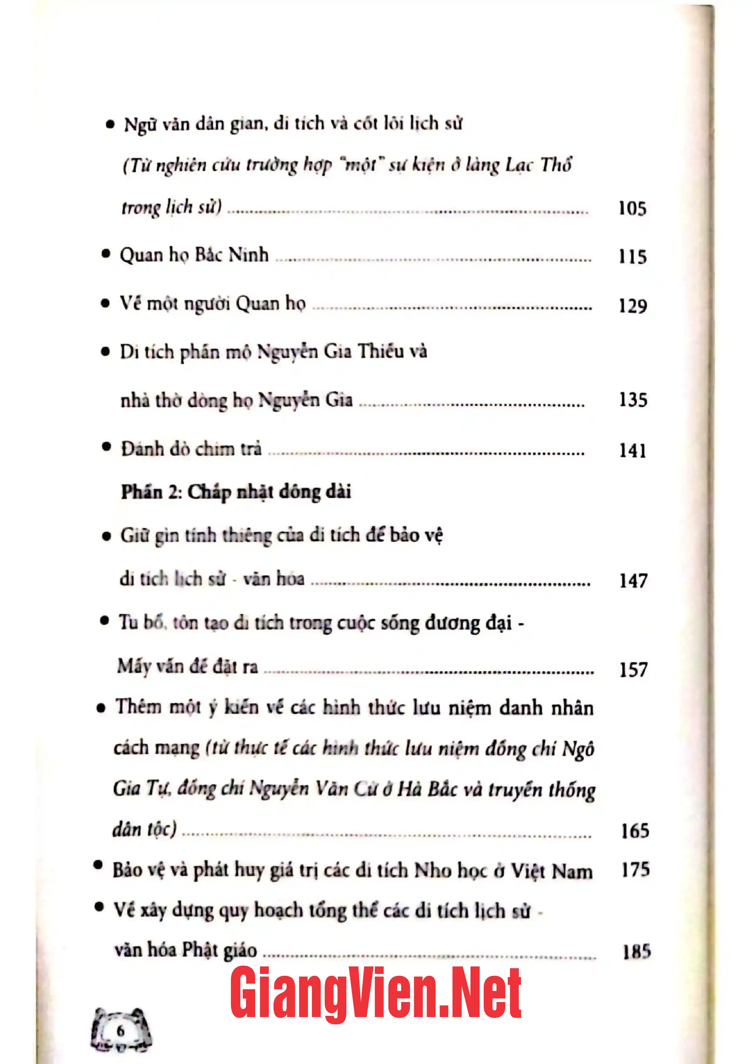 Mục lục chi tiết trang 1 sách Từ một vùng đất cổ