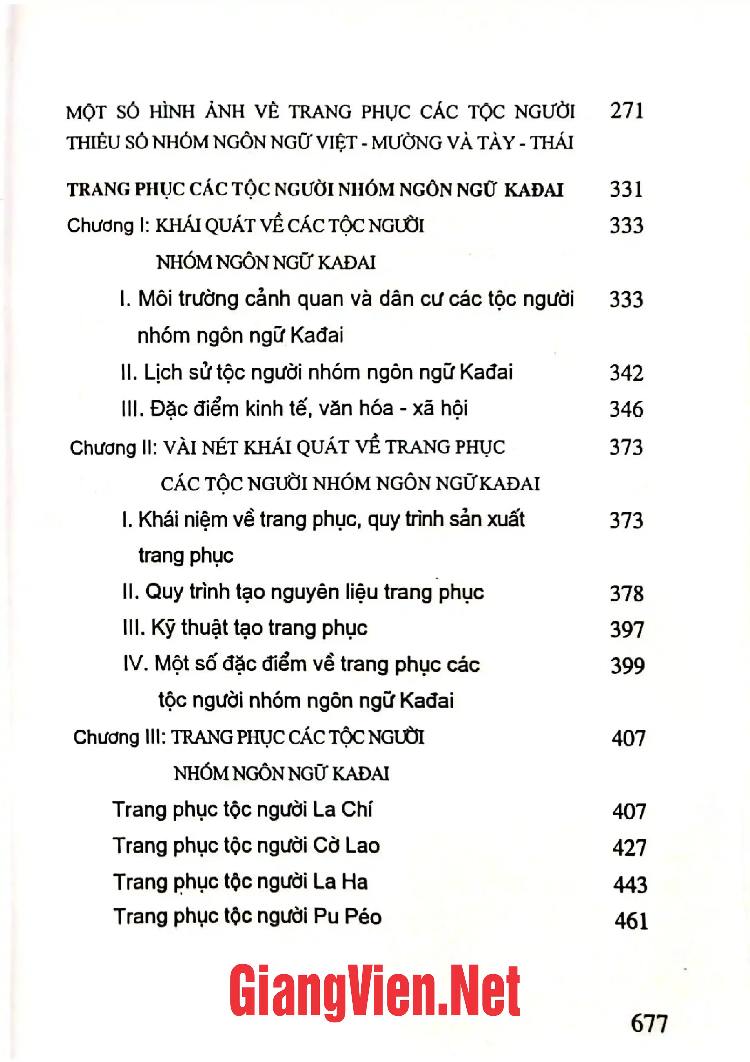 Ảnh minh họa nội dung cuốn sách: Trang phục các tộc người thiểu số nhóm ngôn ngữ Việt - Mường, Tày - Thái, Ka Đai