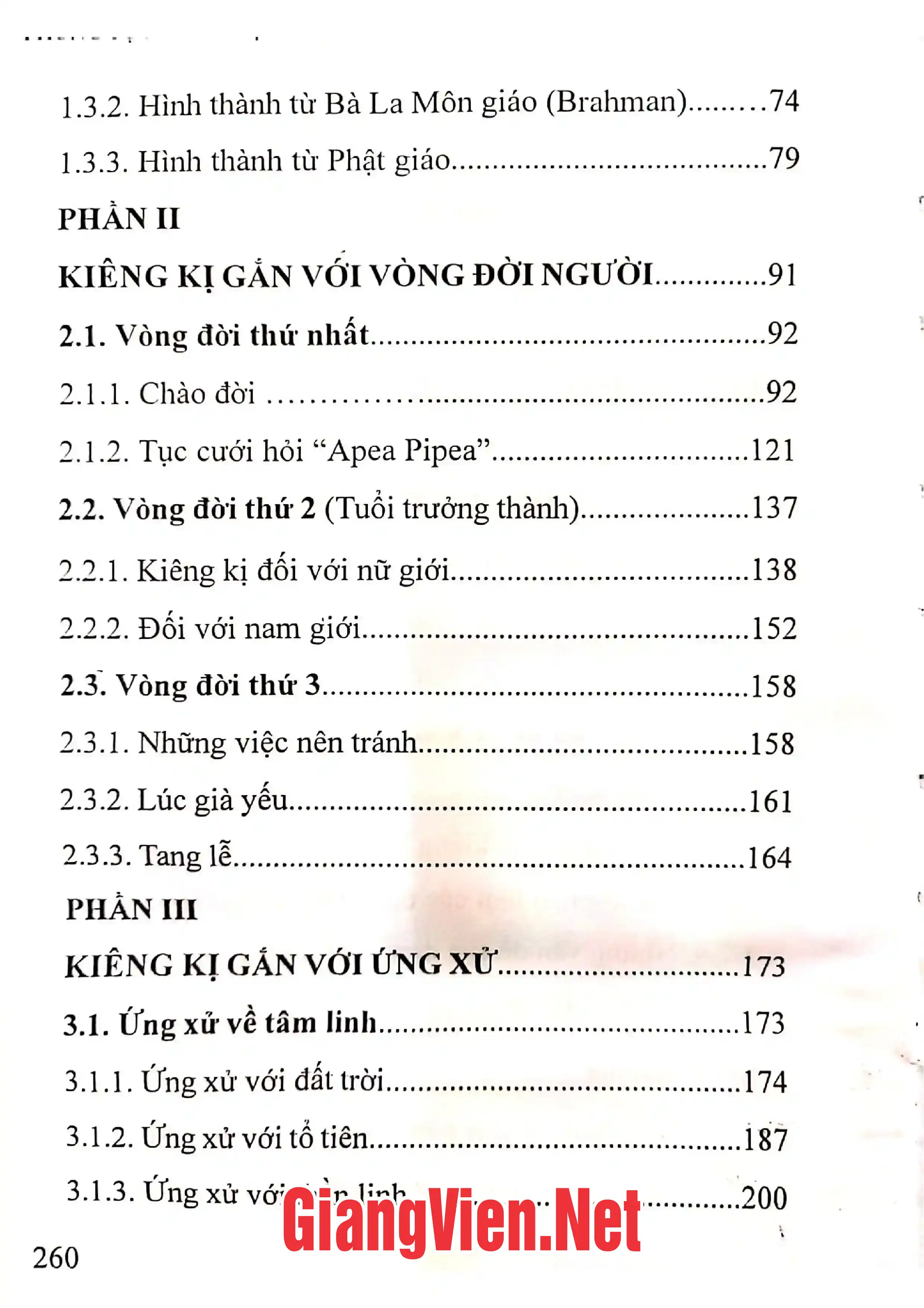 Mục lục chi tiết trang 1 sách Phong tục kiêng kỵ của người Khmer ở Kiên Giang