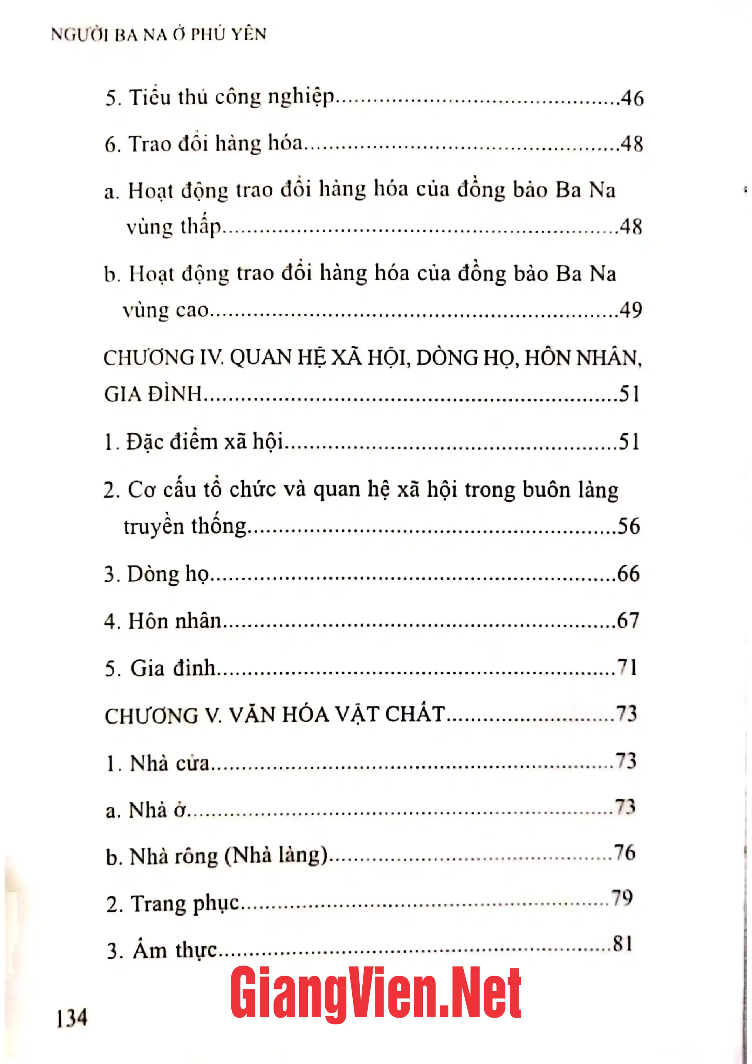 Mục lục chi tiết trang 1 sách Người Ba Na ở Phú Yên
