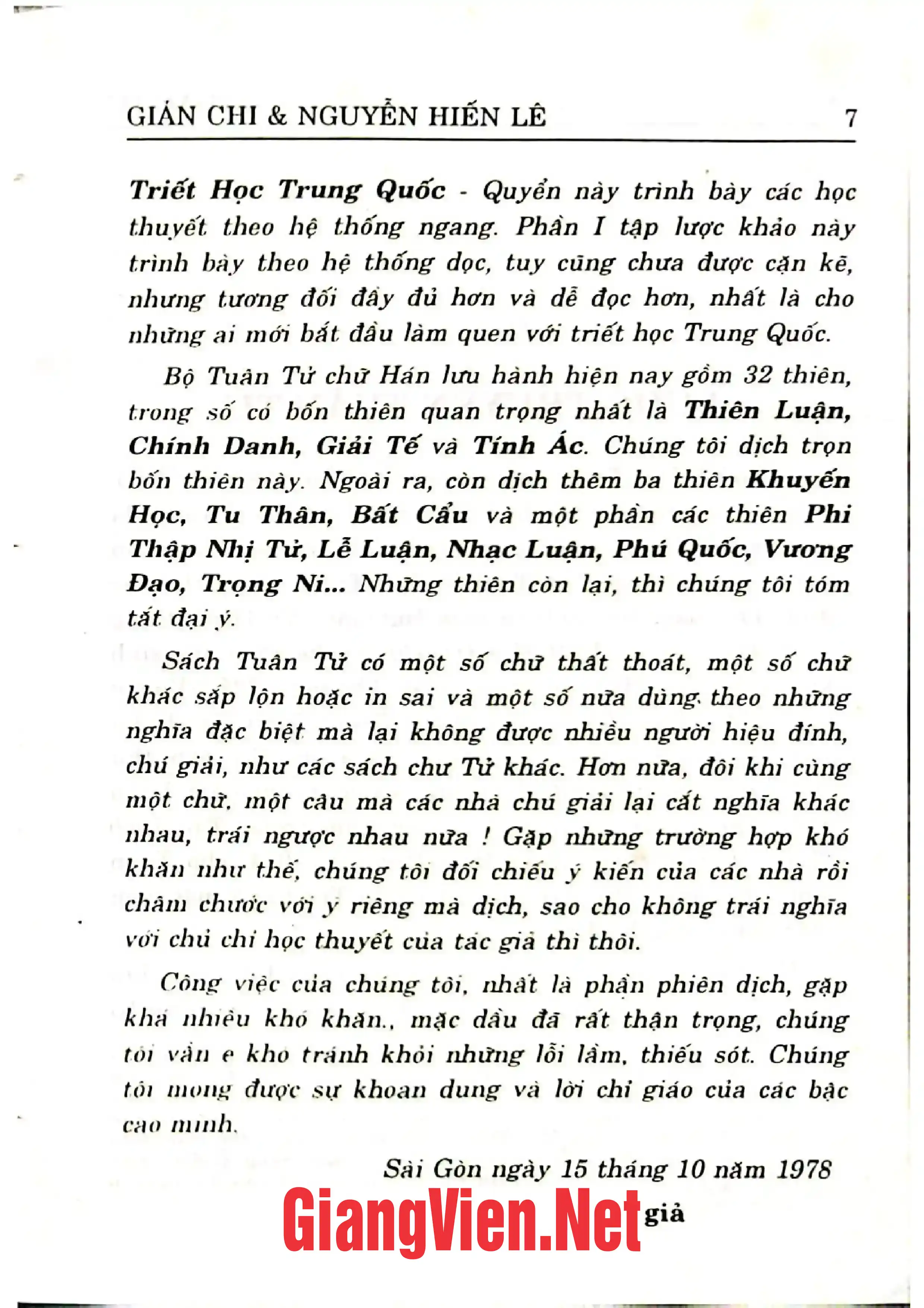 Mục lục chi tiết trang 2 sách Tuân Tử