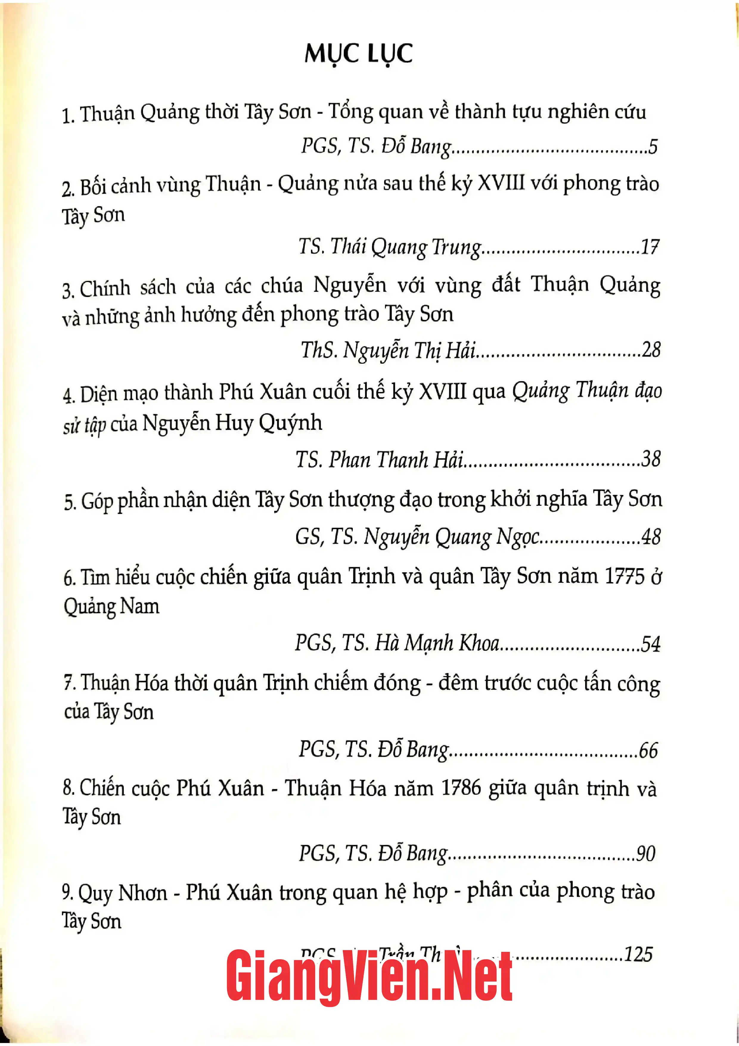 Trang bìa chính thức sách Thuận Quảng thời Tây Sơn