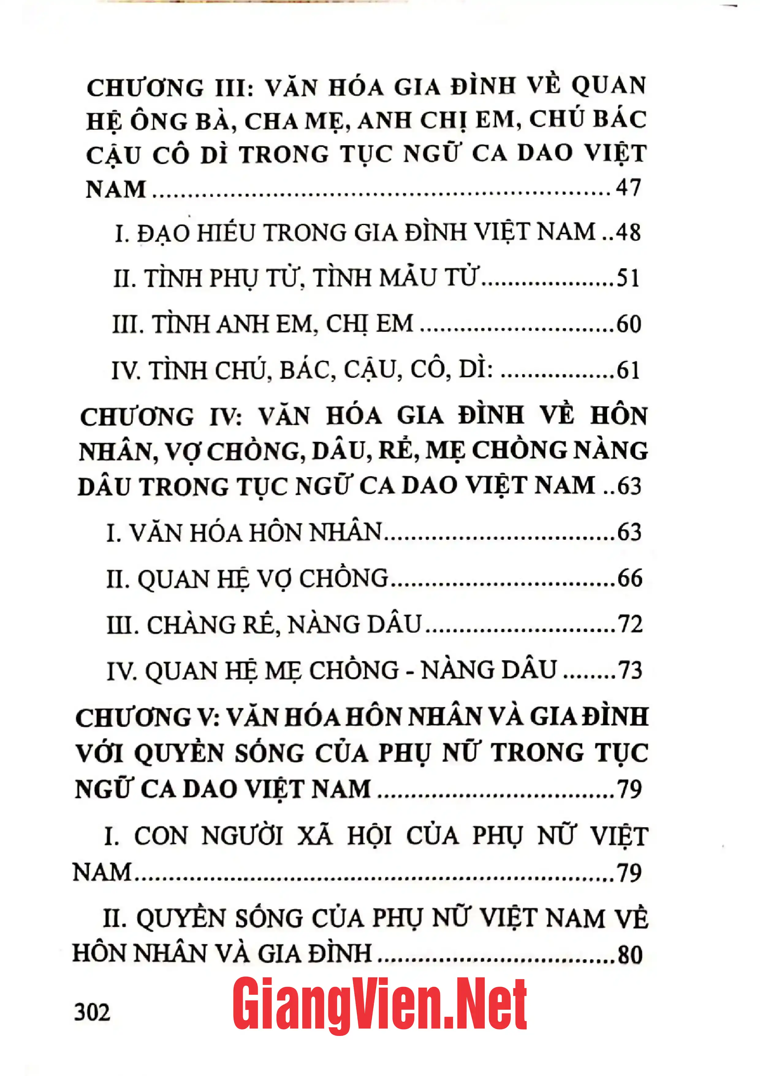 Mục lục chi tiết trang 1 sách Văn hóa hôn nhân và gia đình trong tục ngữ, ca dao Việt Nam