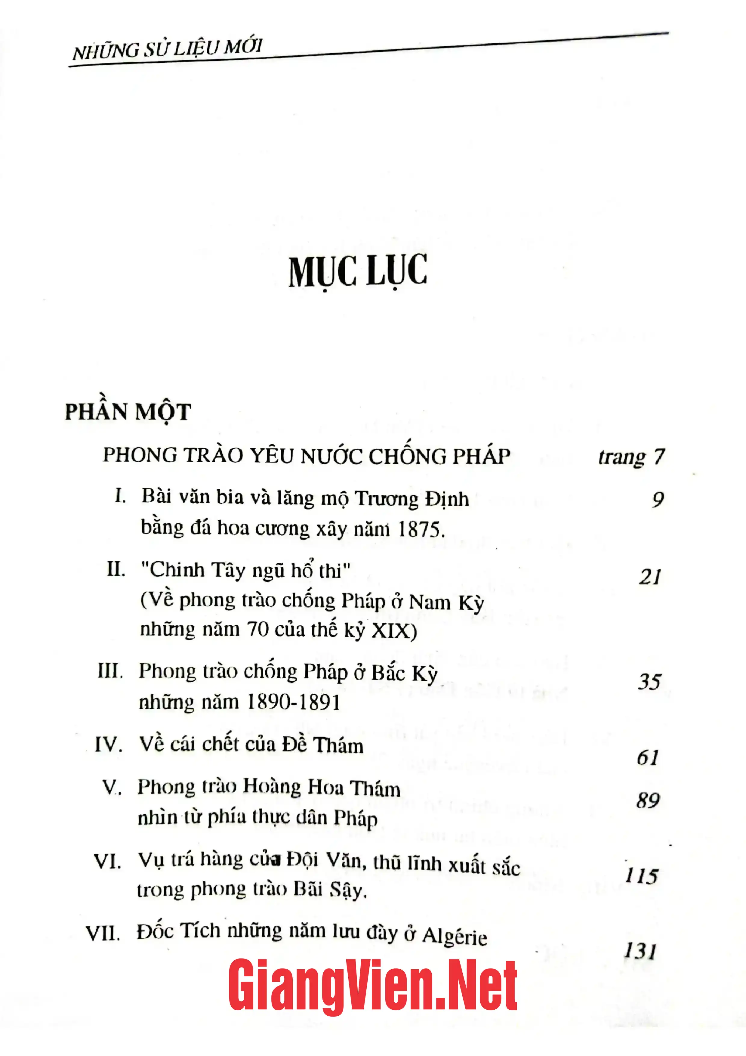 Ảnh minh họa nội dung cuốn sách: Việt Nam cận đại những sử liệu mới, tập I