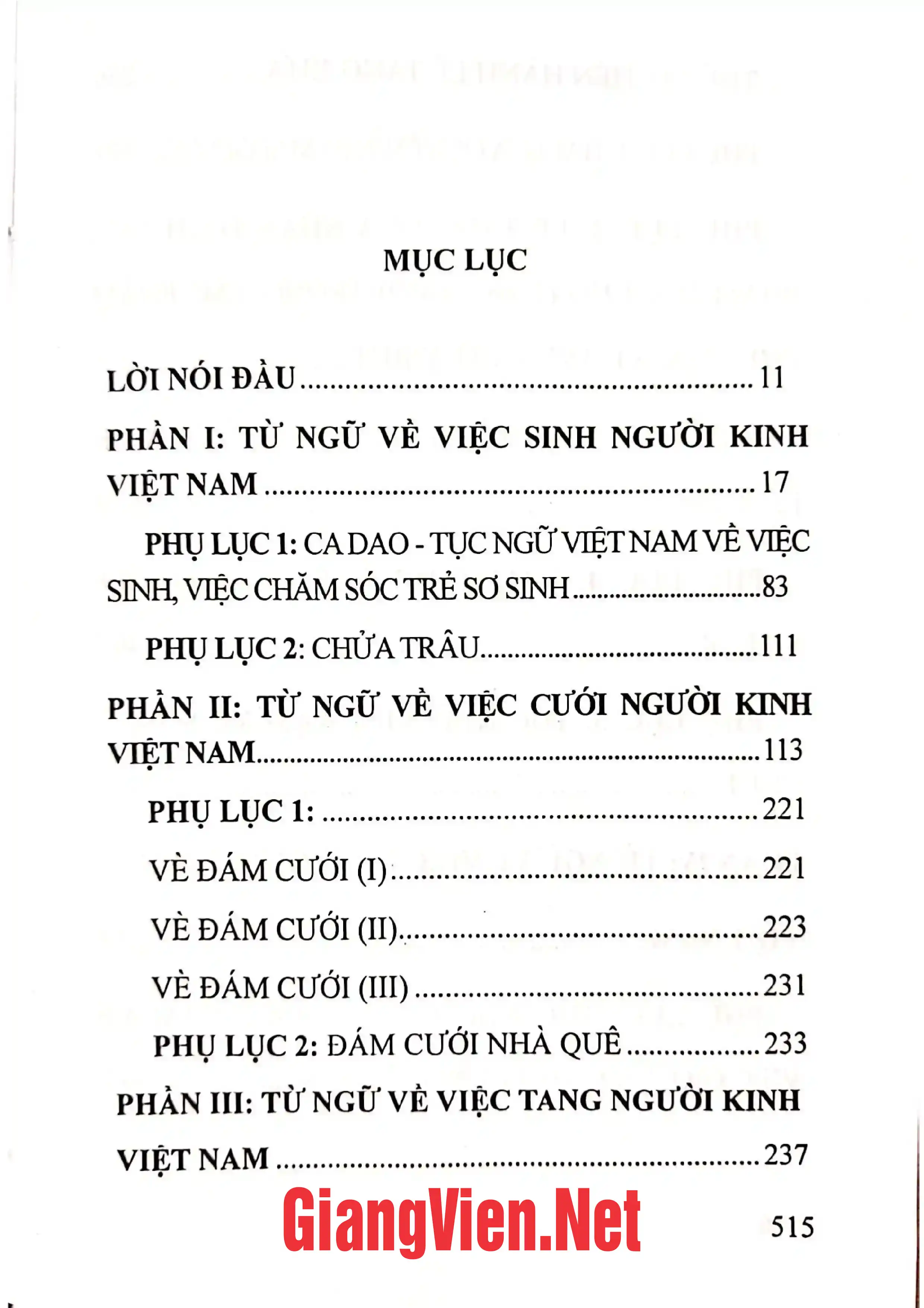 Ảnh minh họa nội dung cuốn sách: Sổ tay từ ngữ phong tục tập quán về việc sinh, việc cưới, việc tang, việc giỗ, người Kinh Việt Nam