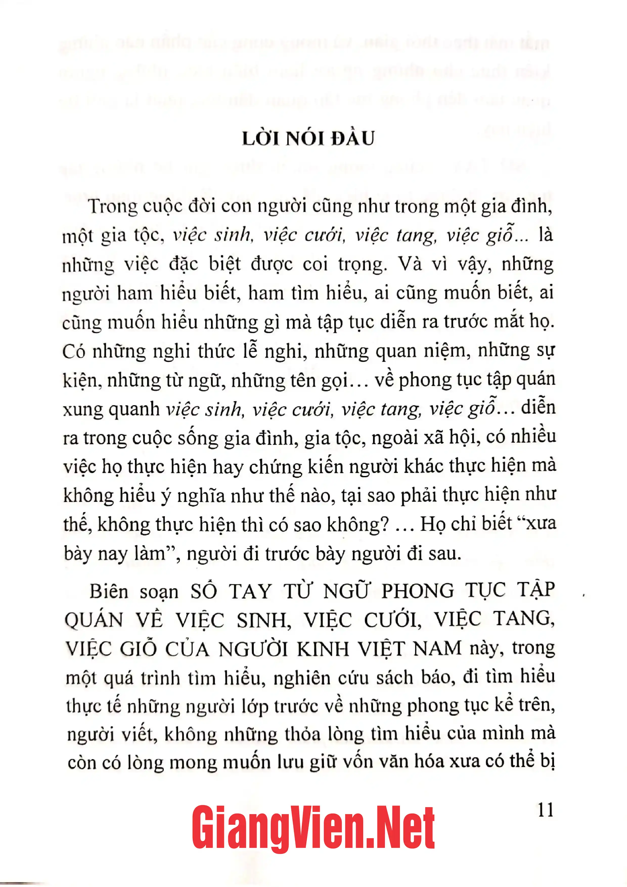 Ảnh minh họa nội dung cuốn sách: Sổ tay từ ngữ phong tục tập quán về việc sinh, việc cưới, việc tang, việc giỗ, người Kinh Việt Nam