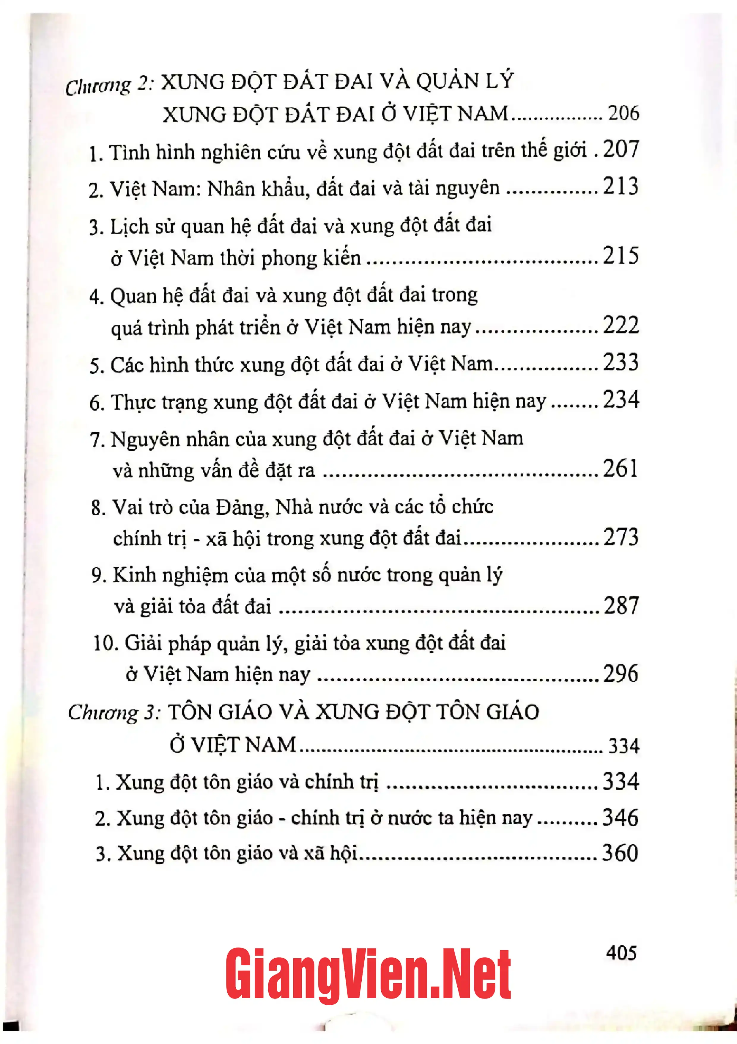 Mục lục chi tiết trang 2 sách Lý thuyết xung đột xã hội và quản lý, giải tỏa xung đột xã hội ở Việt Nam