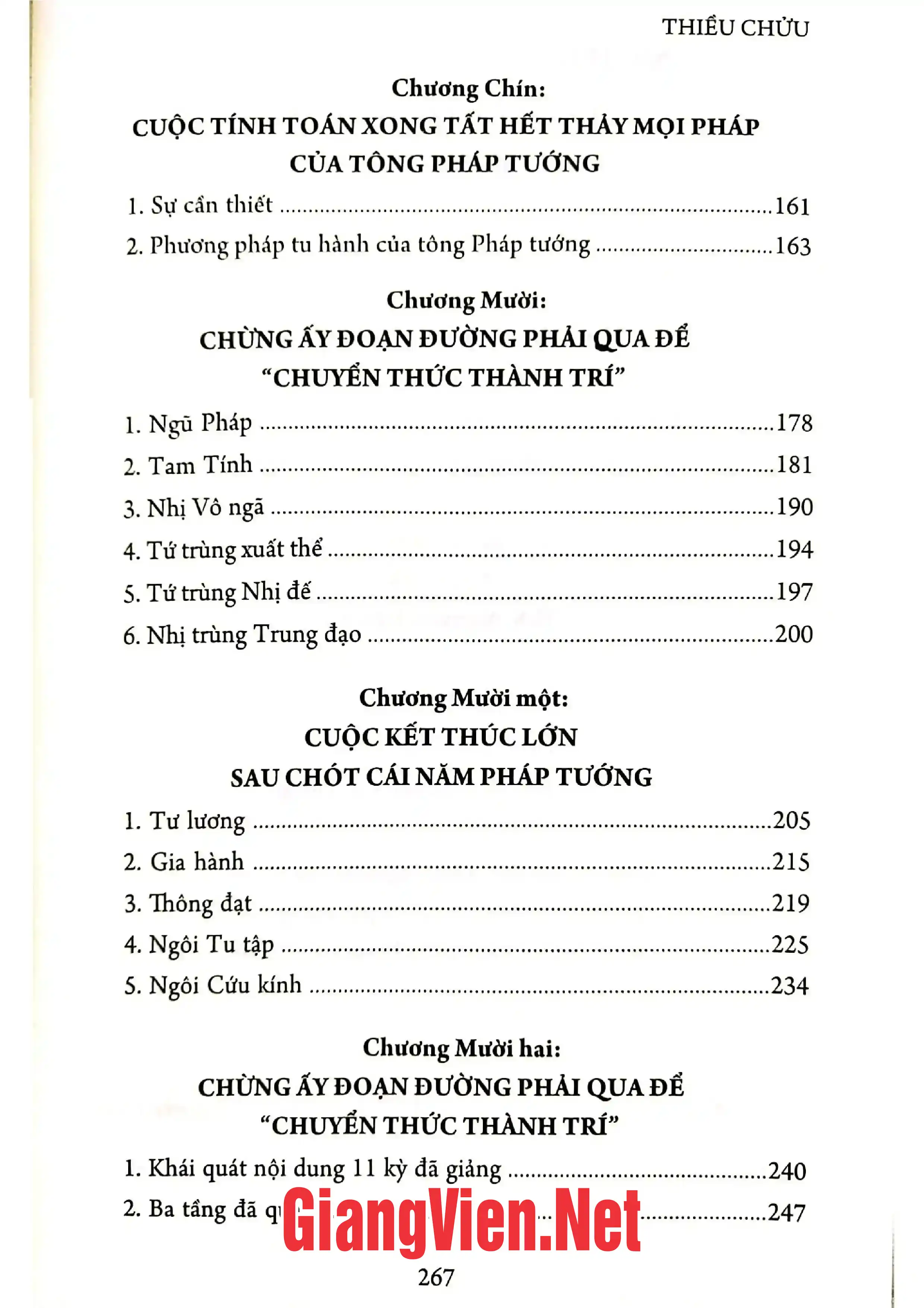 Mục lục chi tiết trang 2 sách Nghiên cứu Duy thức theo khoa học