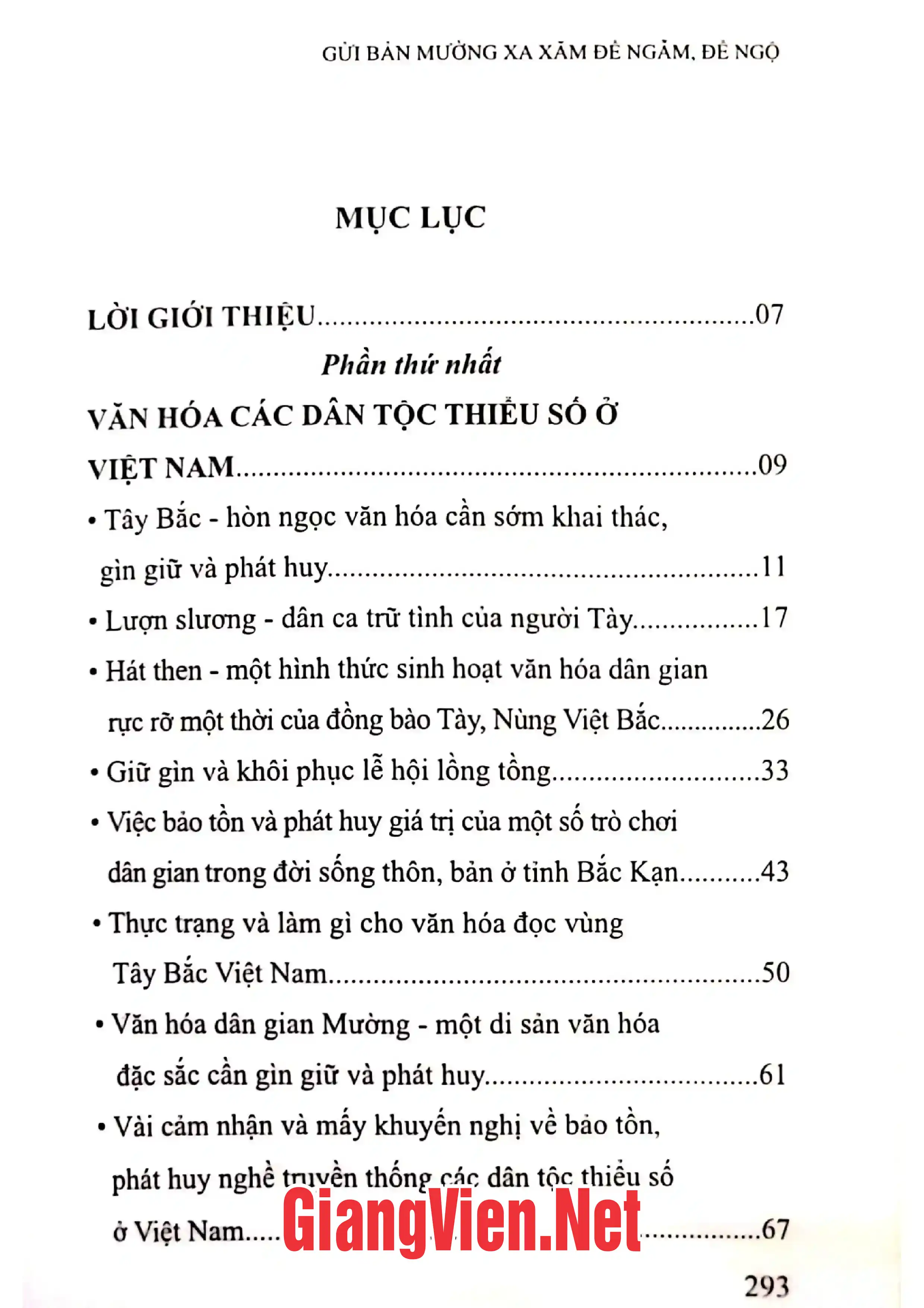 Trang bìa chính thức sách Gửi bản mường xa xăm để ngẫm, để ngộ