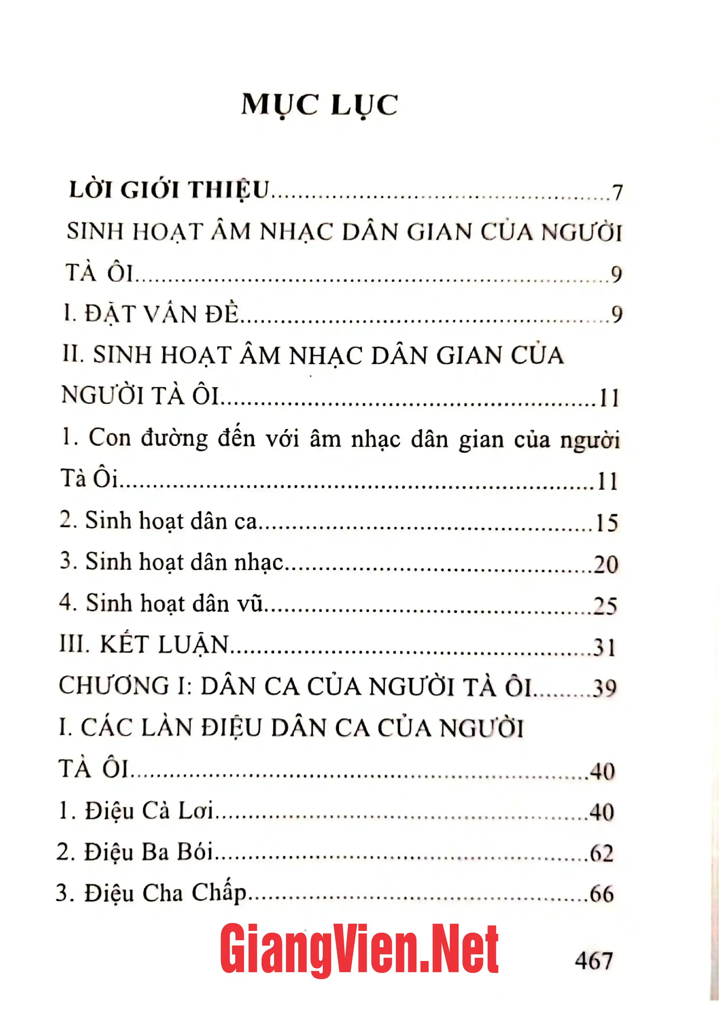 Trang bìa chính thức sách Dân ca, dân nhạc, dân vũ của người Tà Ôi