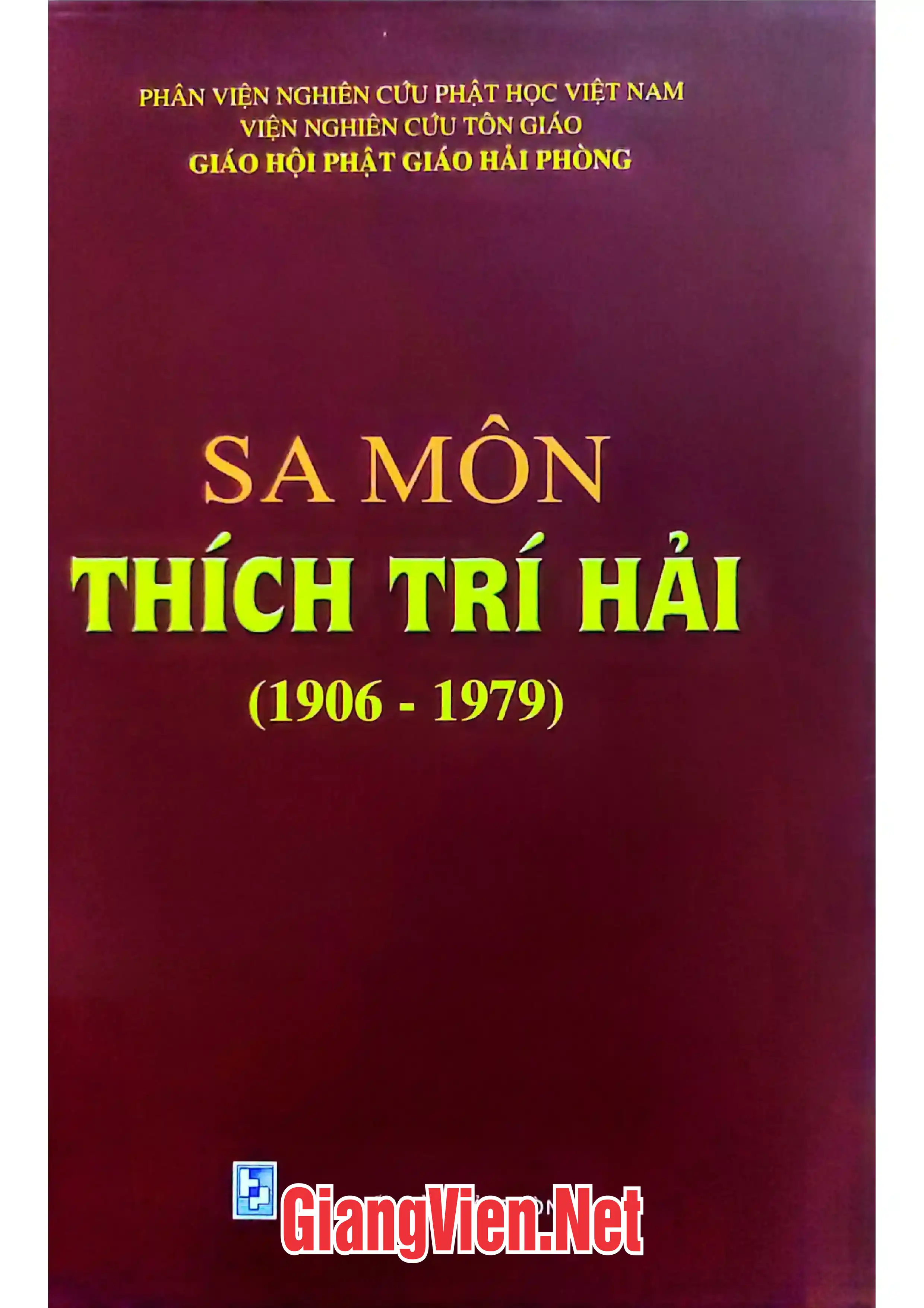 Ảnh bìa của Sa môn Thích Trí Hải 1906-1979