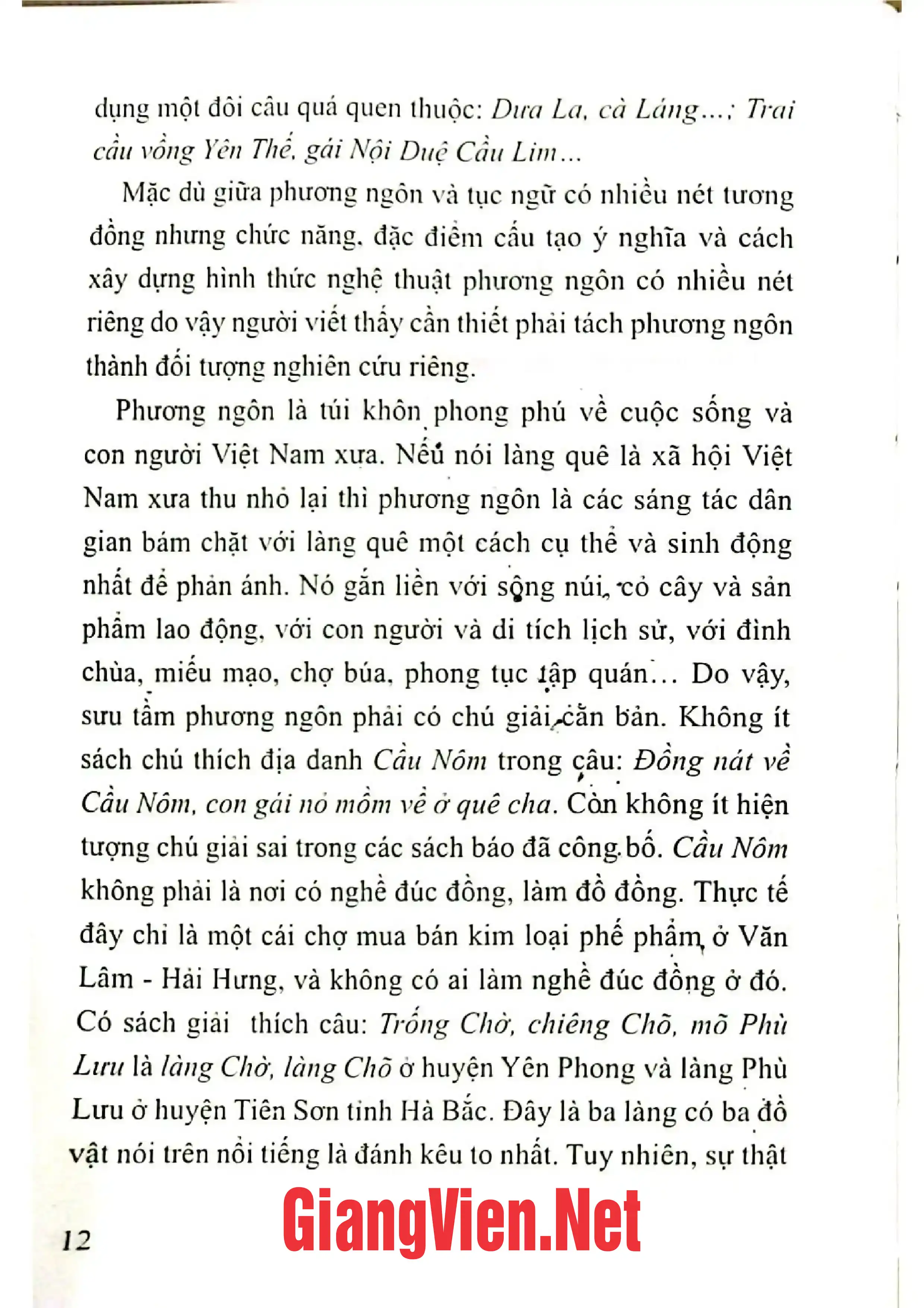 Mục lục chi tiết trang 1 sách Từ điển phương ngôn Việt Nam