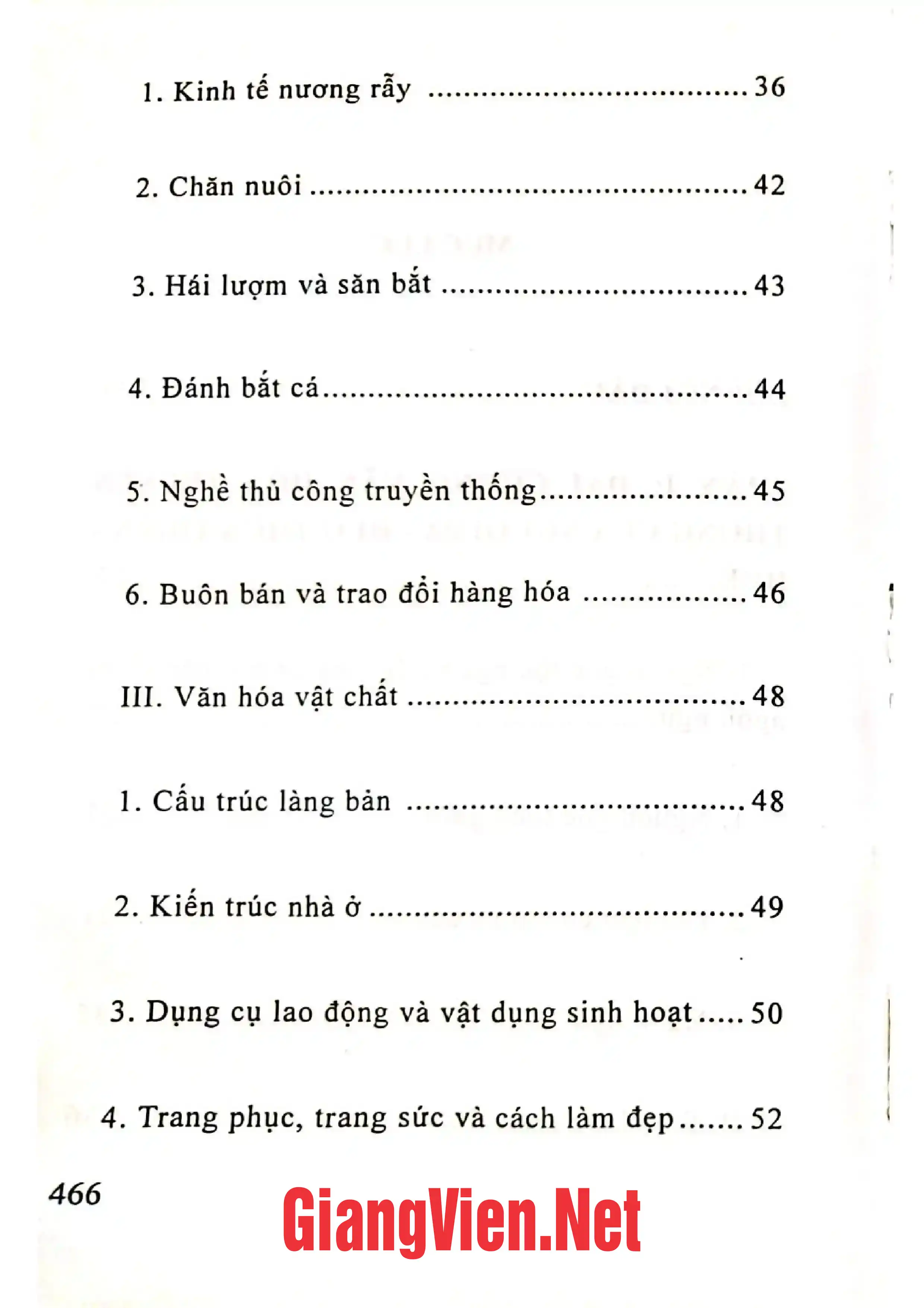 Mục lục chi tiết trang 1 sách Văn hóa truyền thống và truyện cổ của người Pa-Hi ở Thừa Thiên Huế