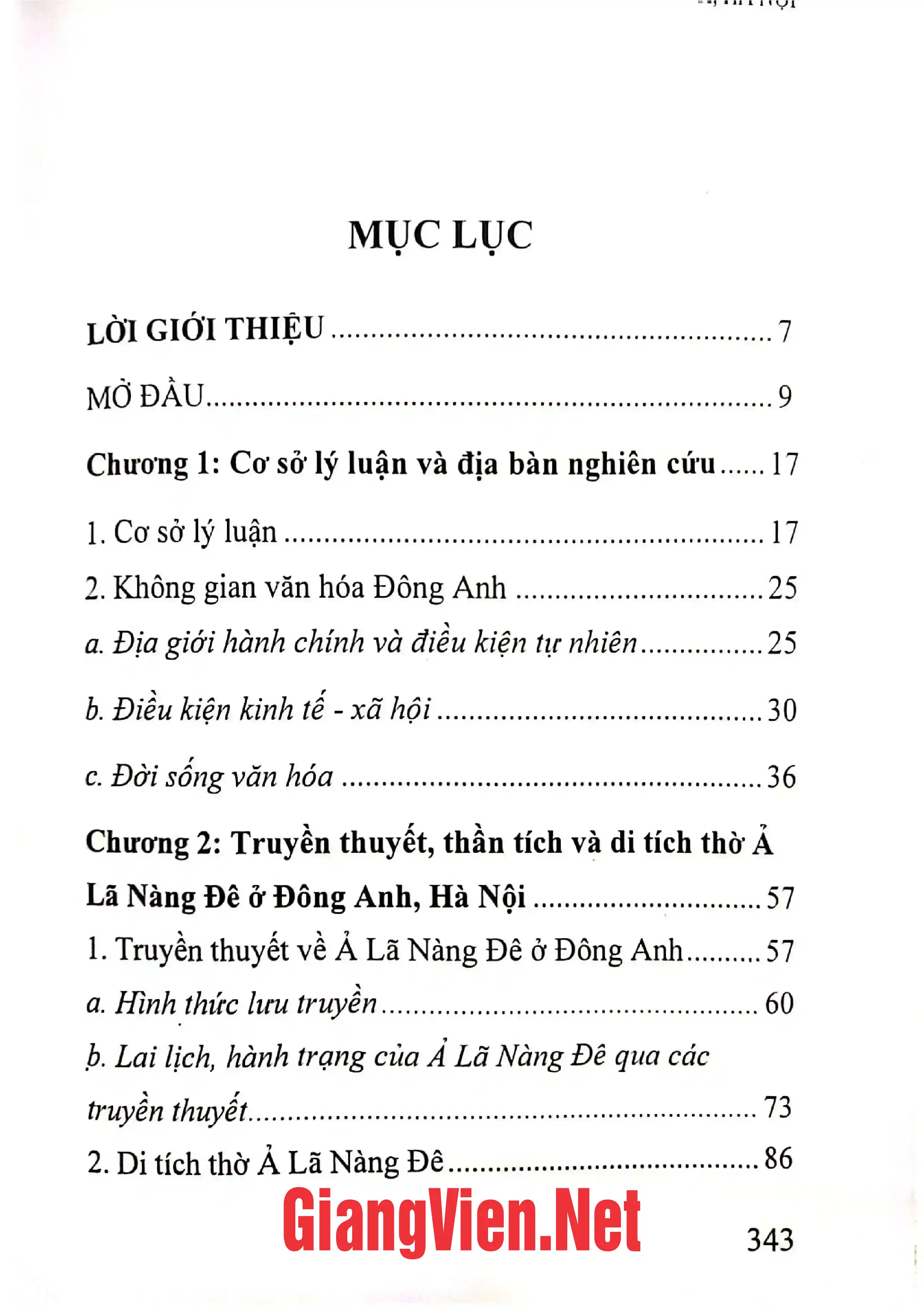 Trang bìa chính thức sách Di tích và lễ hội ả Lã Nàng Đê ở Đông Anh, Hà Nội