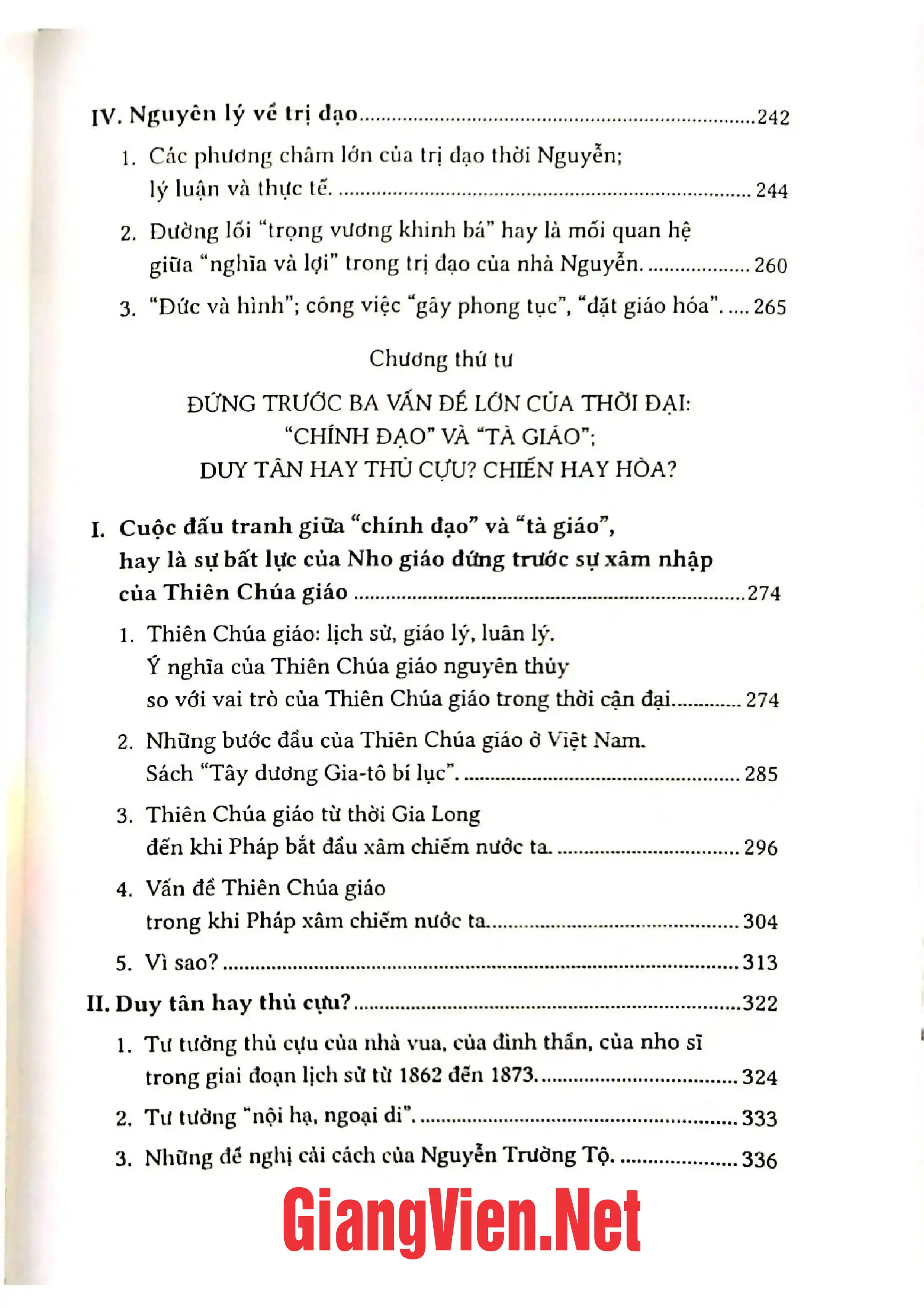 Mục lục chi tiết trang 2 sách Sự phát triển của tư tưởng Việt Nam từ thế kỷ 19 đến cách mạng tháng Tám, Tập 1