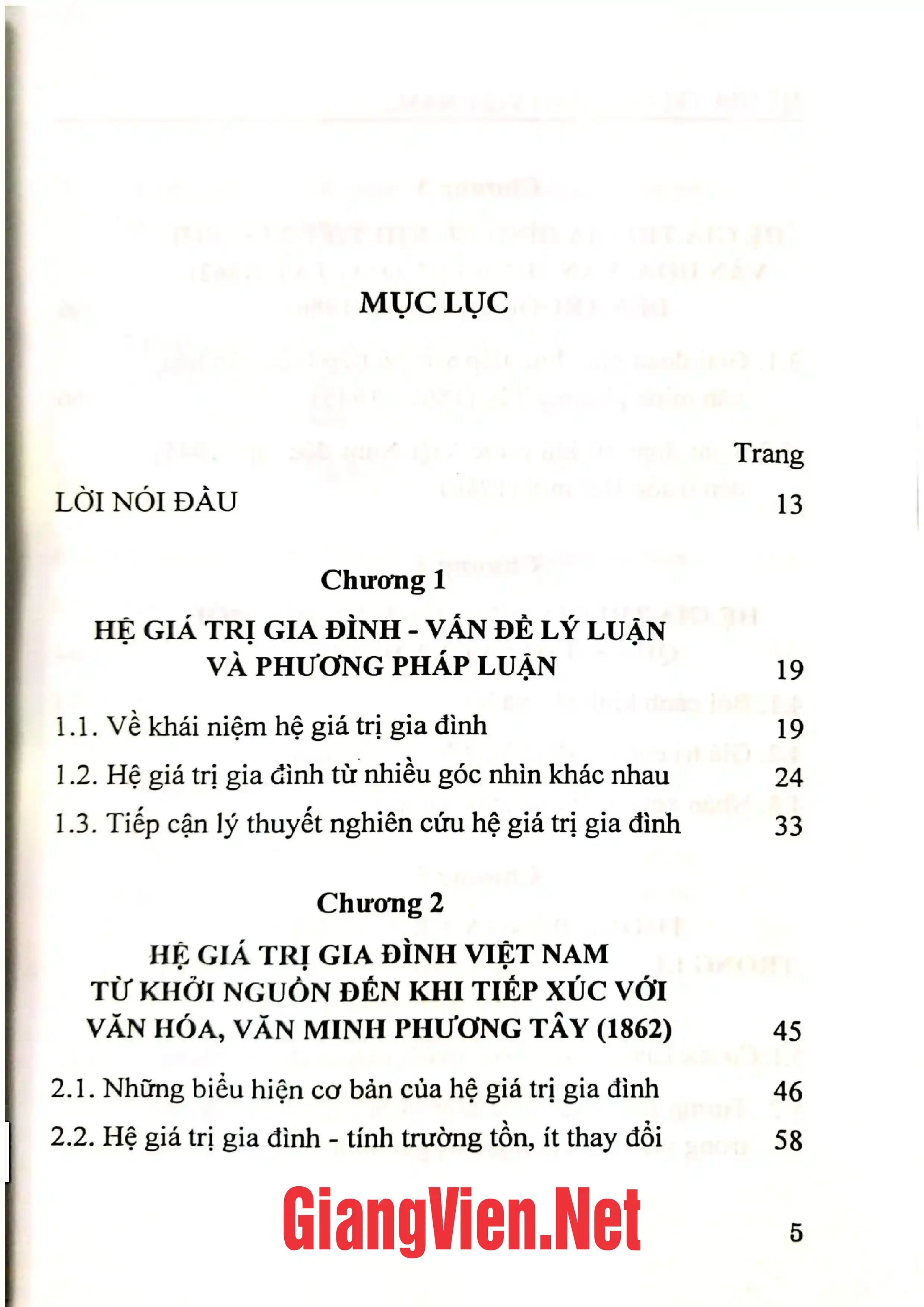 Trang bìa chính thức sách Hệ giá trị gia đình Việt Nam từ hướng tiếp cận xã hội học