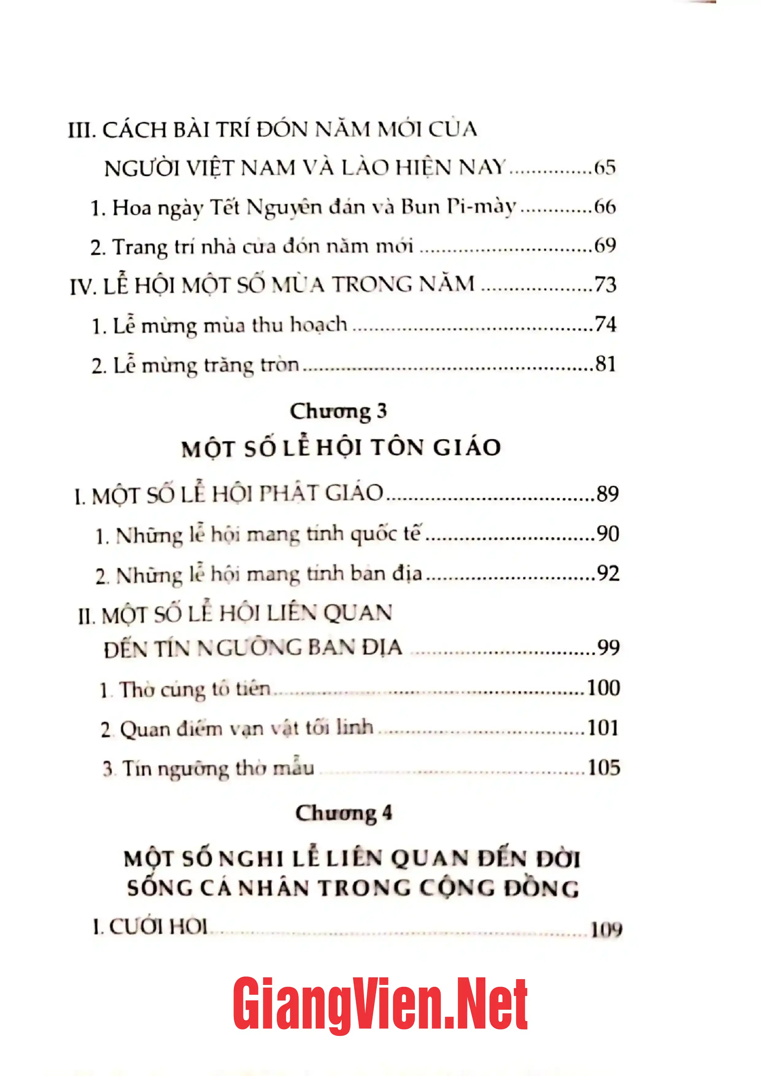 Mục lục chi tiết trang 1 sách Lễ hội văn hóa truyền thống những nét tương đồng Việt Nam - Lào