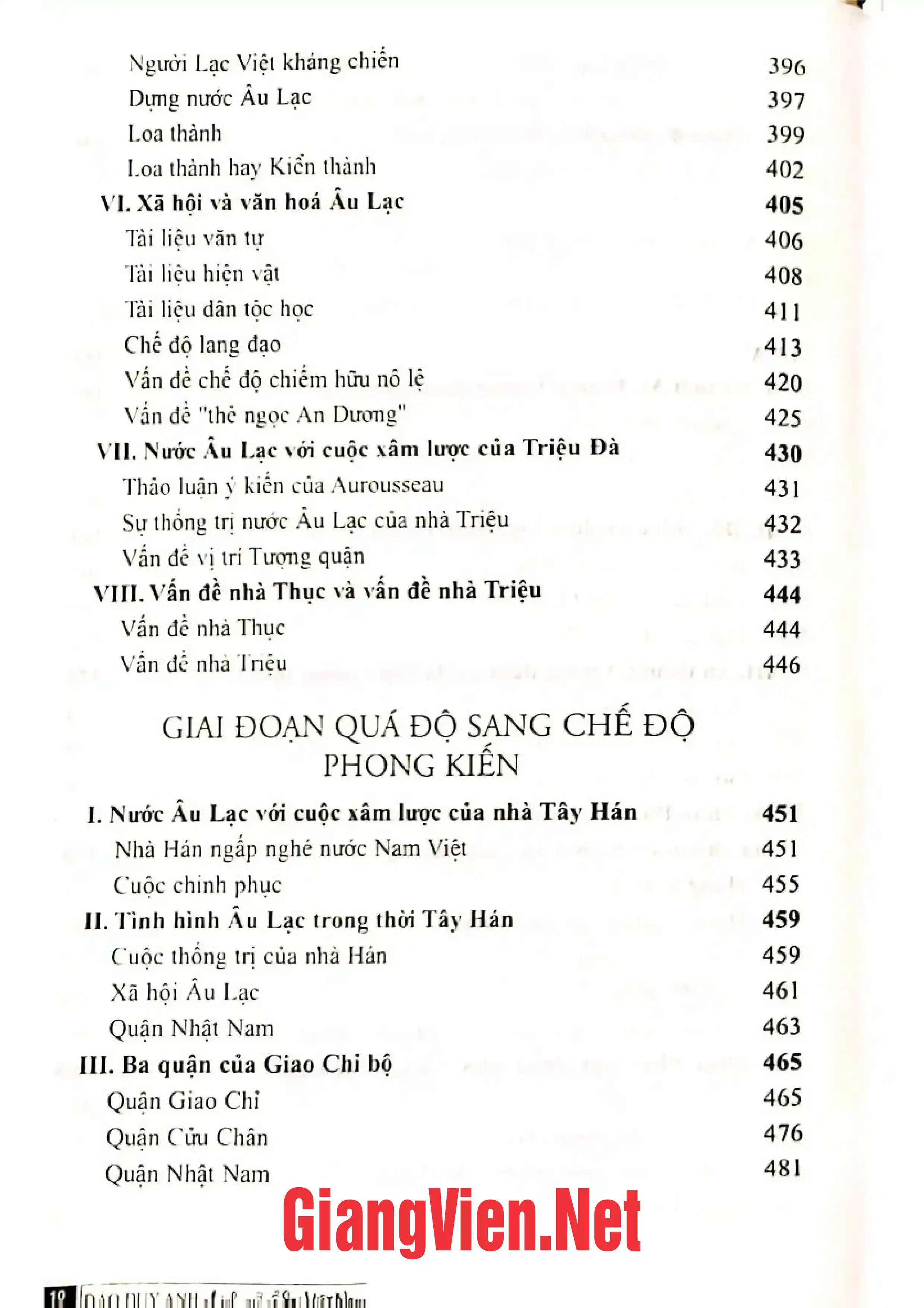 Nội dung mục lục và hình ảnh sách Lịch sử cổ đại Việt Nam - Trang 5