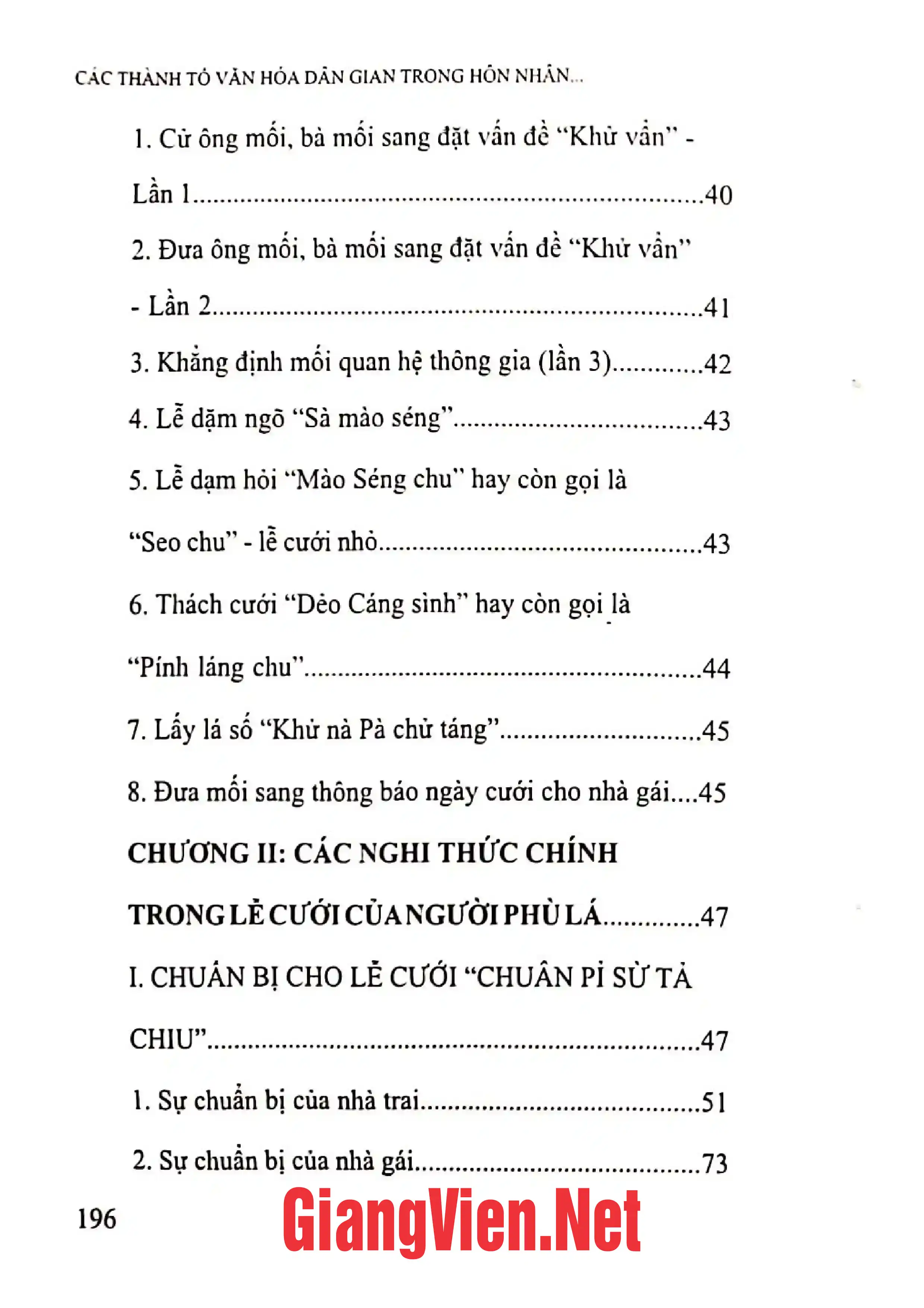 Mục lục chi tiết trang 1 sách Các thành tố văn hóa dân gian trong hôn nhân của người Phù Lá ở huyện Bắc Hà, tỉnh Lào Cai