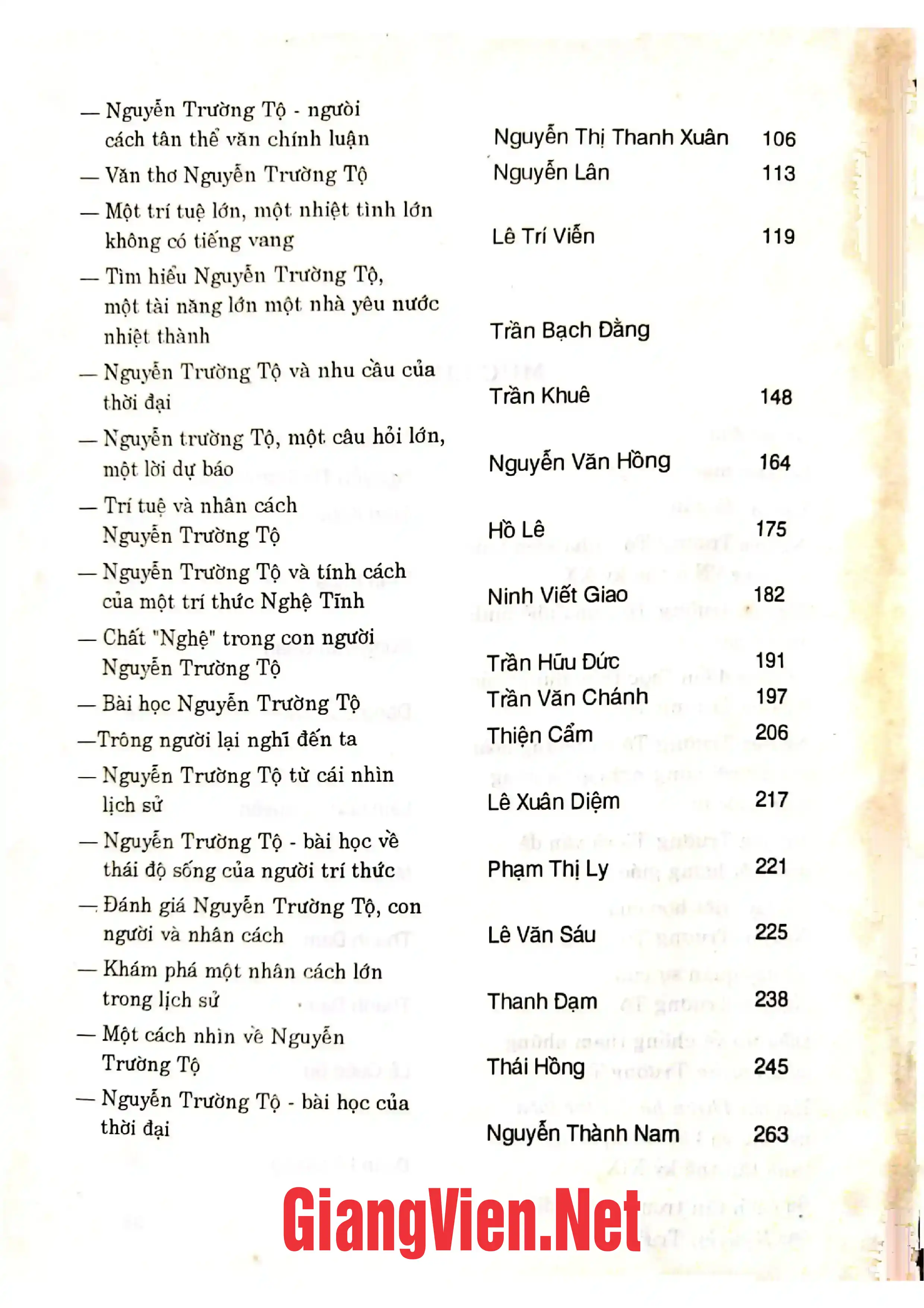 Mục lục chi tiết trang 1 sách Nguyễn Trường Tộ với vấn đề canh tân đất nước, Khoa học