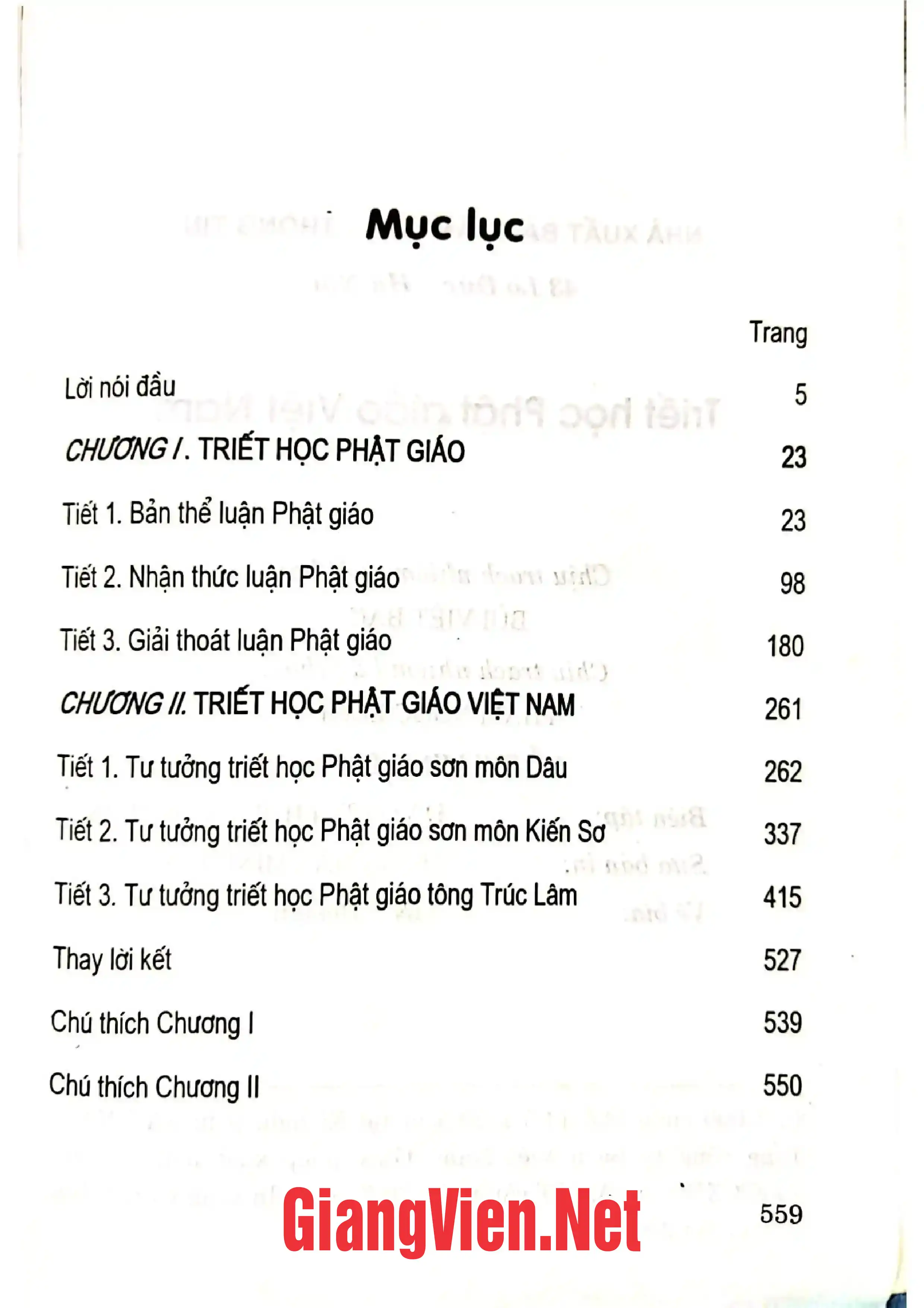 Trang bìa chính thức sách Triết học Phật giáo Việt Nam