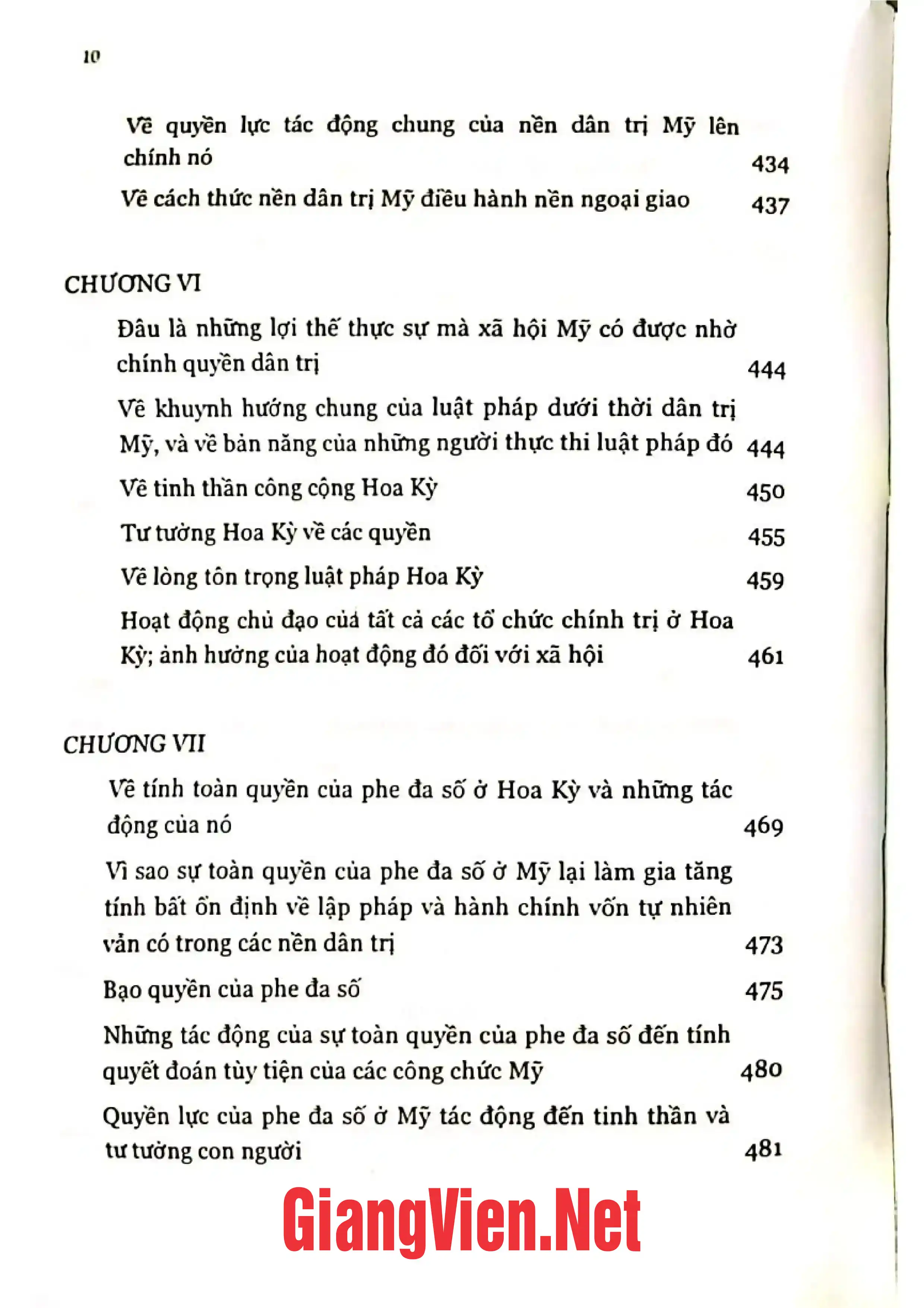 Ảnh minh họa nội dung cuốn sách: Nền dân trị Mỹ, Tập 1