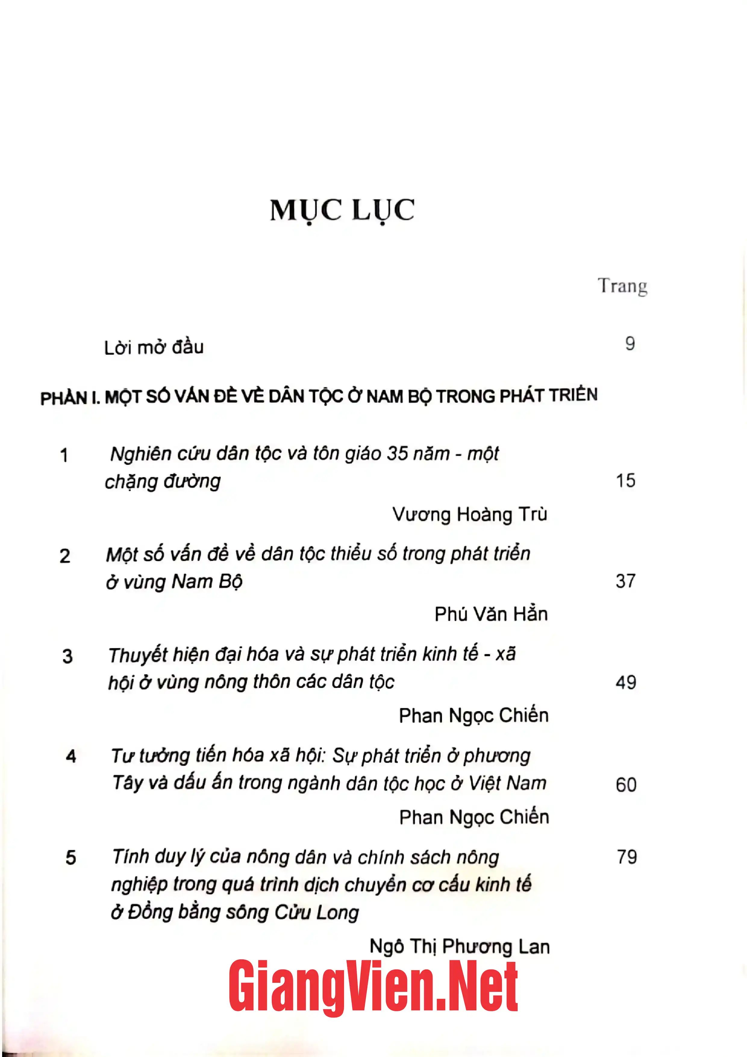 Trang bìa chính thức sách Một số vấn đề về dân tộc và tôn giáo ở Nam Bộ trong phát triển