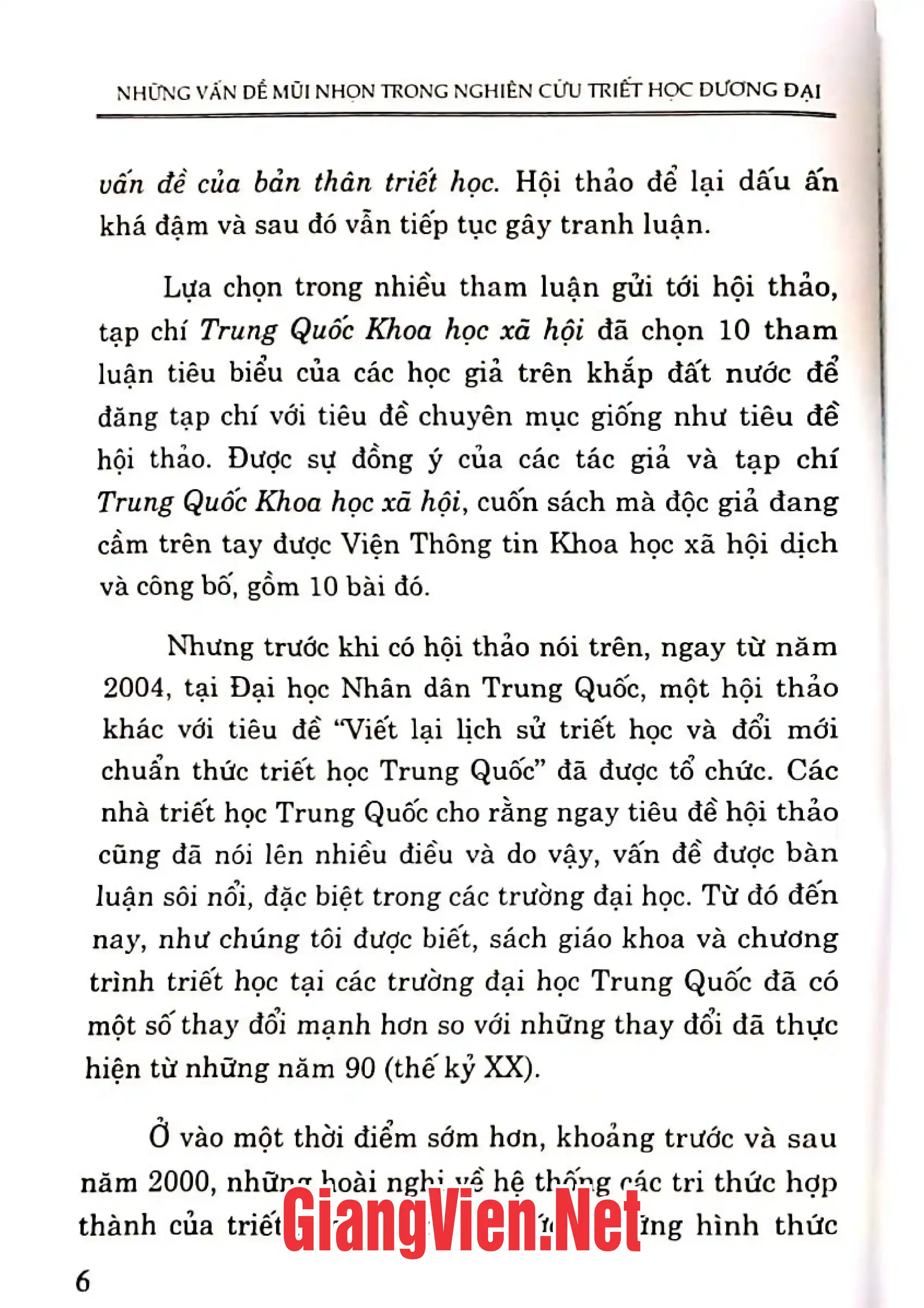 Mục lục chi tiết trang 3 sách Những vấn đề mũi nhọn trong nghiên cứu triết học đương đại