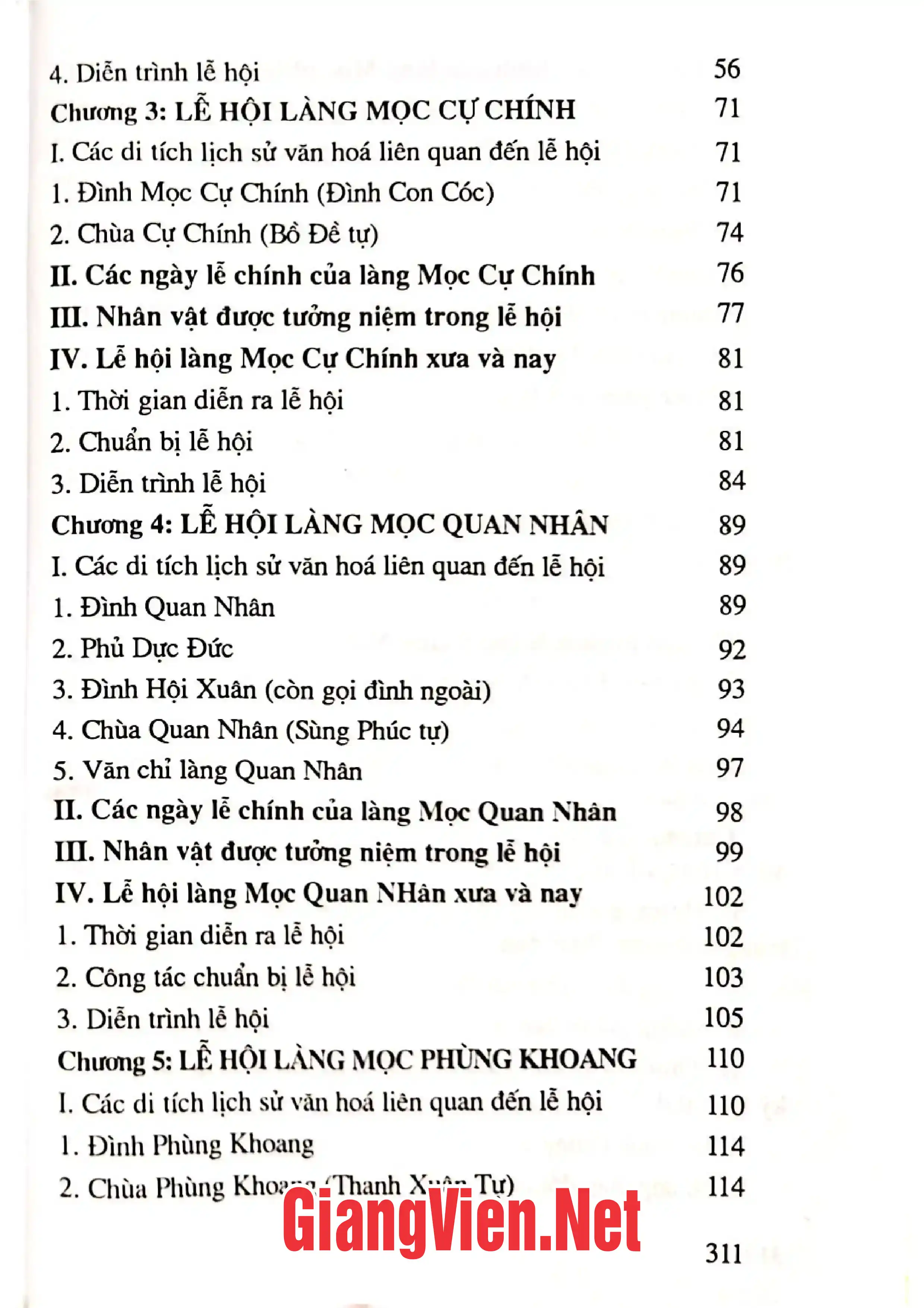 Mục lục chi tiết trang 1 sách Việt Nam những miền đất văn hóa Lễ hội 5 làng Mọc ở Hà Nội