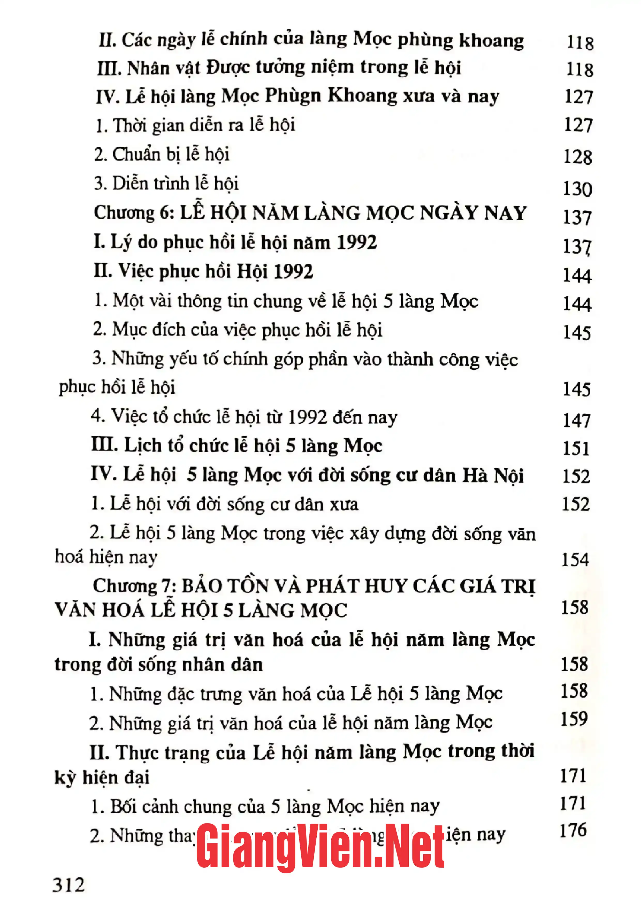 Mục lục chi tiết trang 2 sách Việt Nam những miền đất văn hóa Lễ hội 5 làng Mọc ở Hà Nội