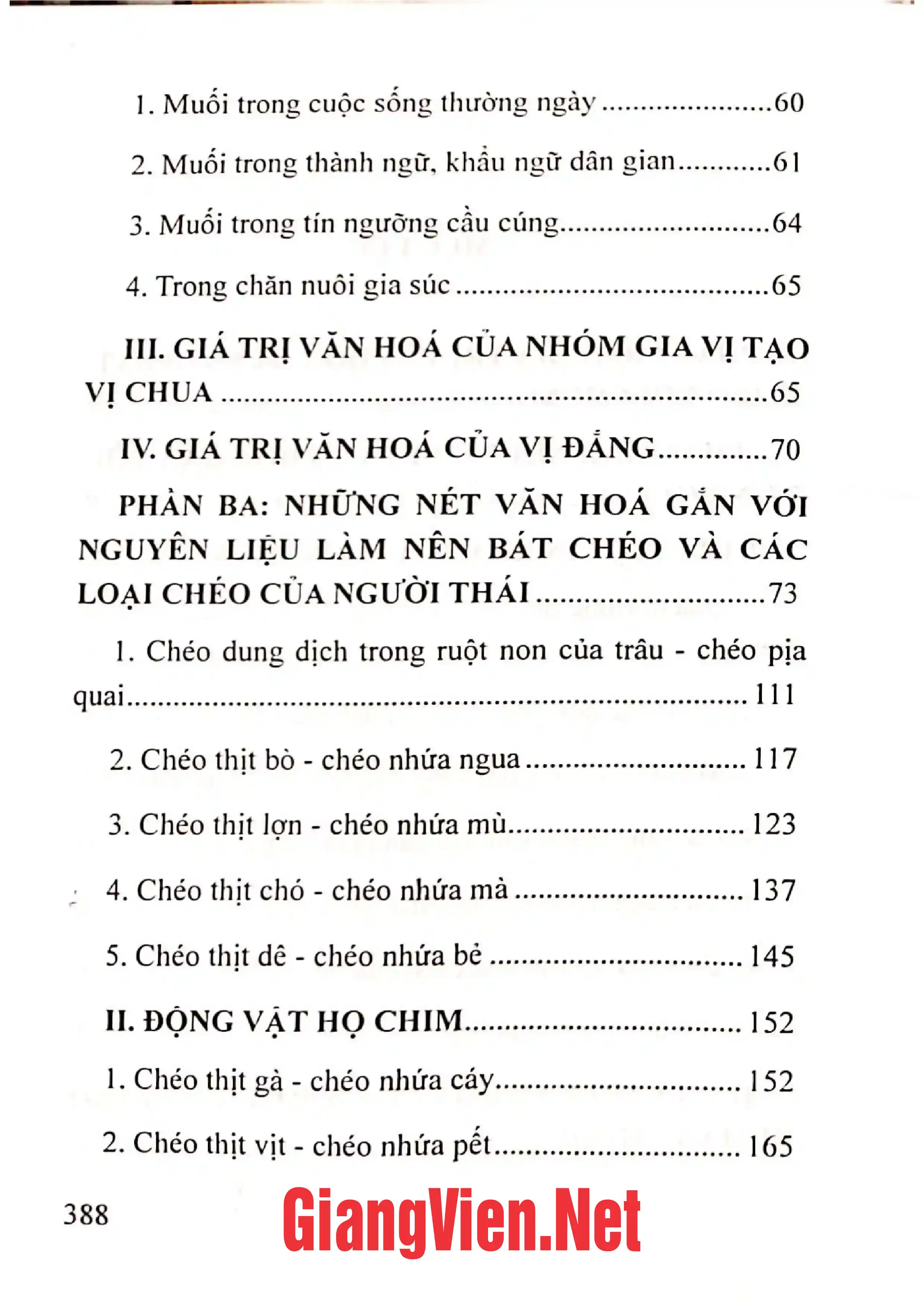 Mục lục chi tiết trang 1 sách Văn hóa chéo của người Thái Đen ở Mường Thanh Tỉnh Điện Biên