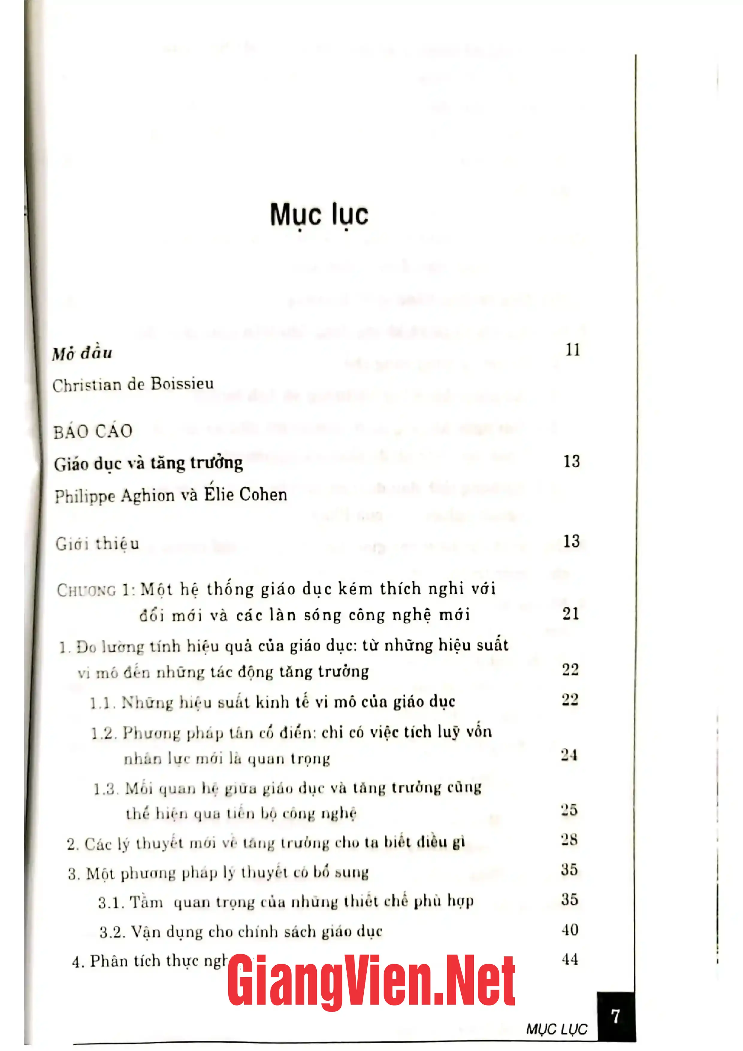 Trang bìa chính thức sách Giáo dục và tăng trưởng