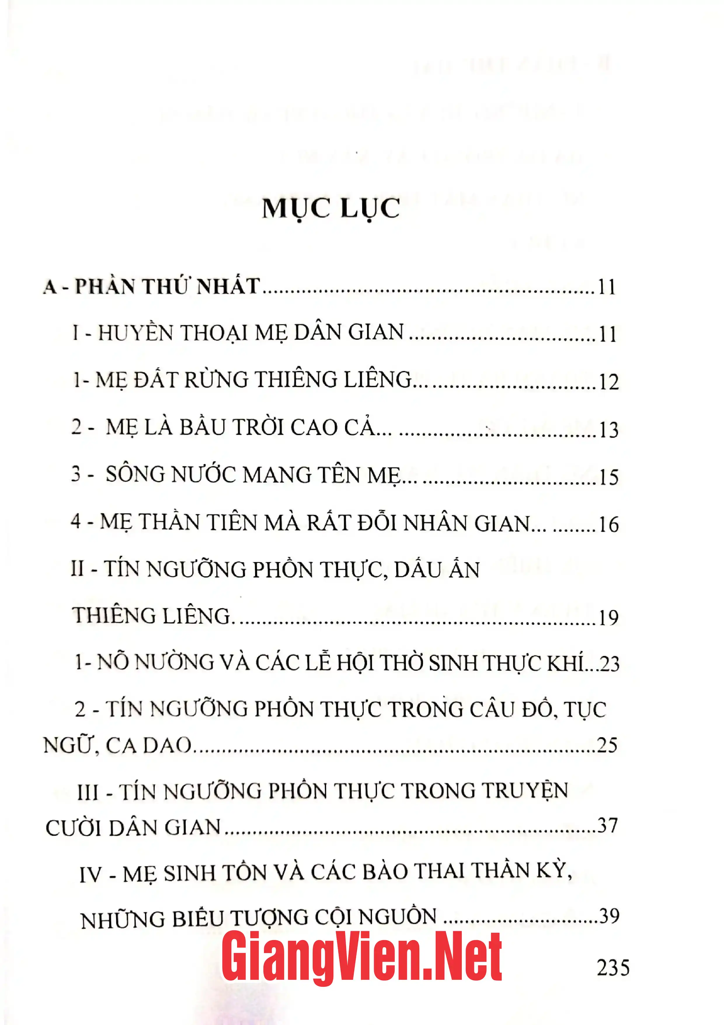 Ảnh minh họa nội dung cuốn sách: Huyền thoại mẹ và tín ngưỡng phồn thực trong văn hóa dân gian Việt Nam