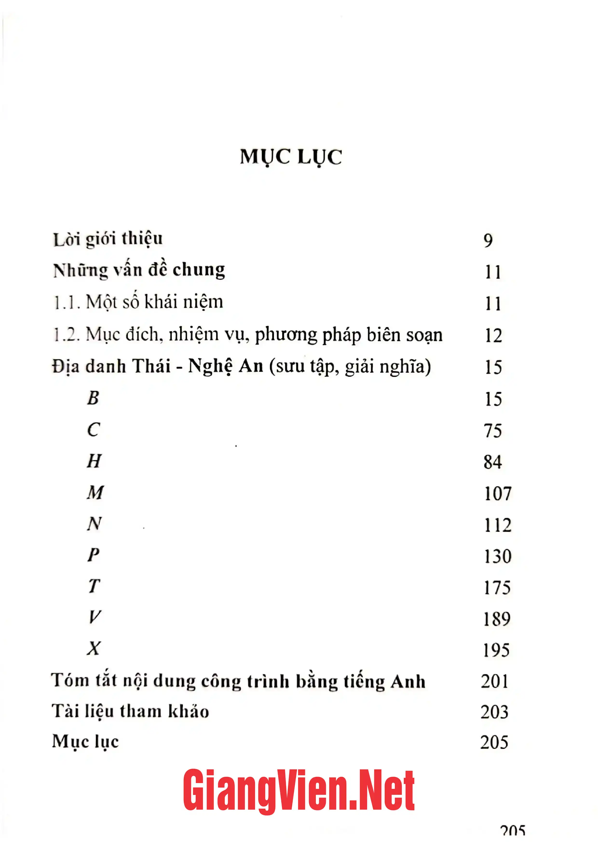Trang bìa chính thức sách Địa danh Thái- Nghệ An