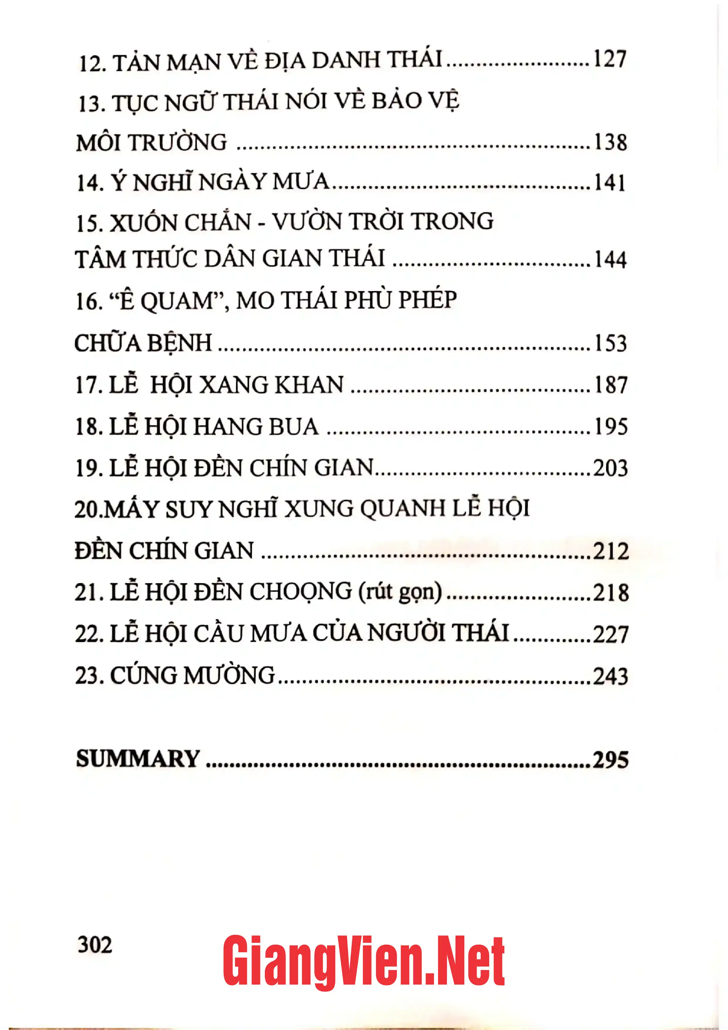 Mục lục chi tiết trang 3 sách Văn hóa Thái tìm hiểu và khám phá: Tập 2