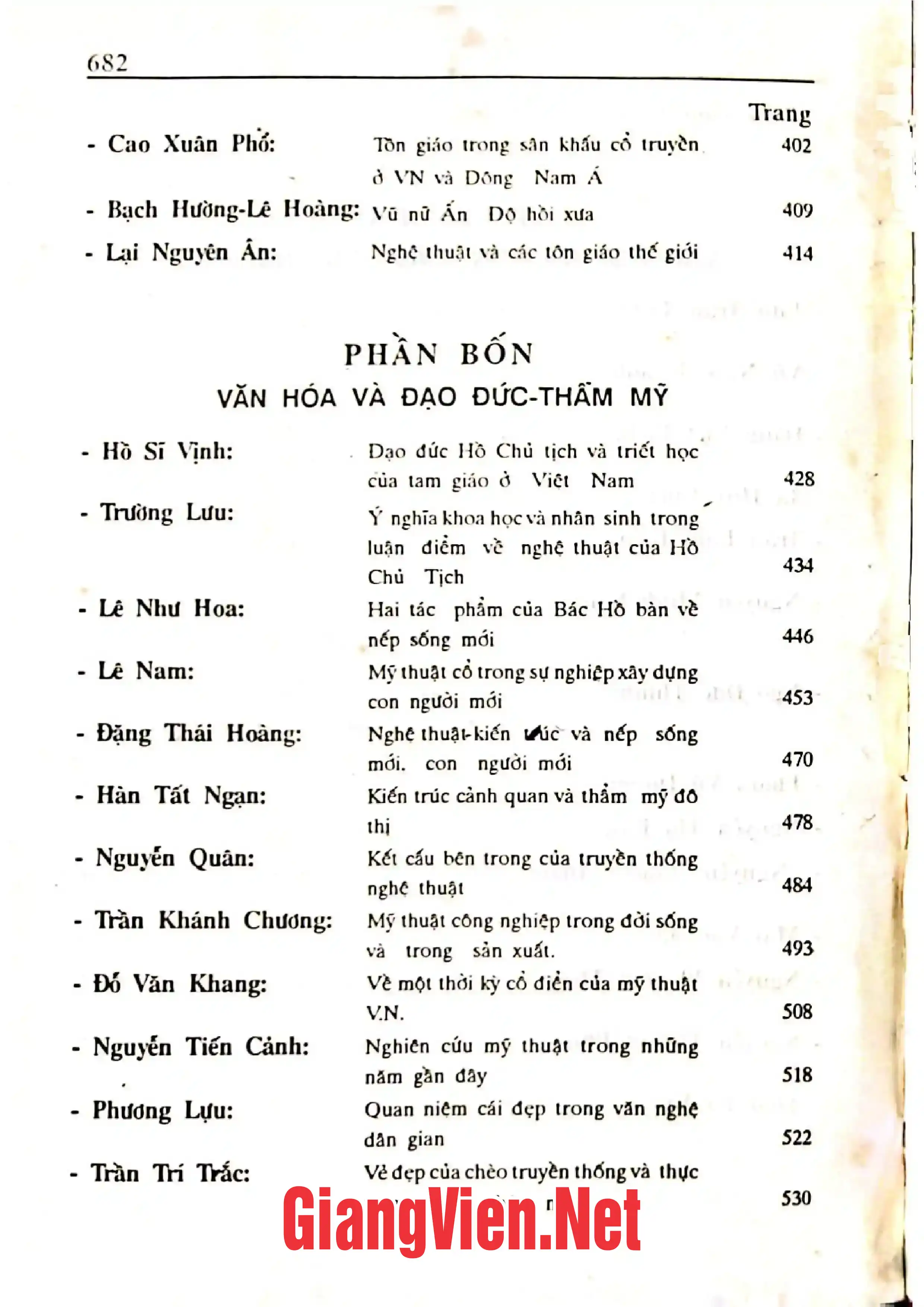 Mục lục chi tiết trang 3 sách Văn hoá vì con người