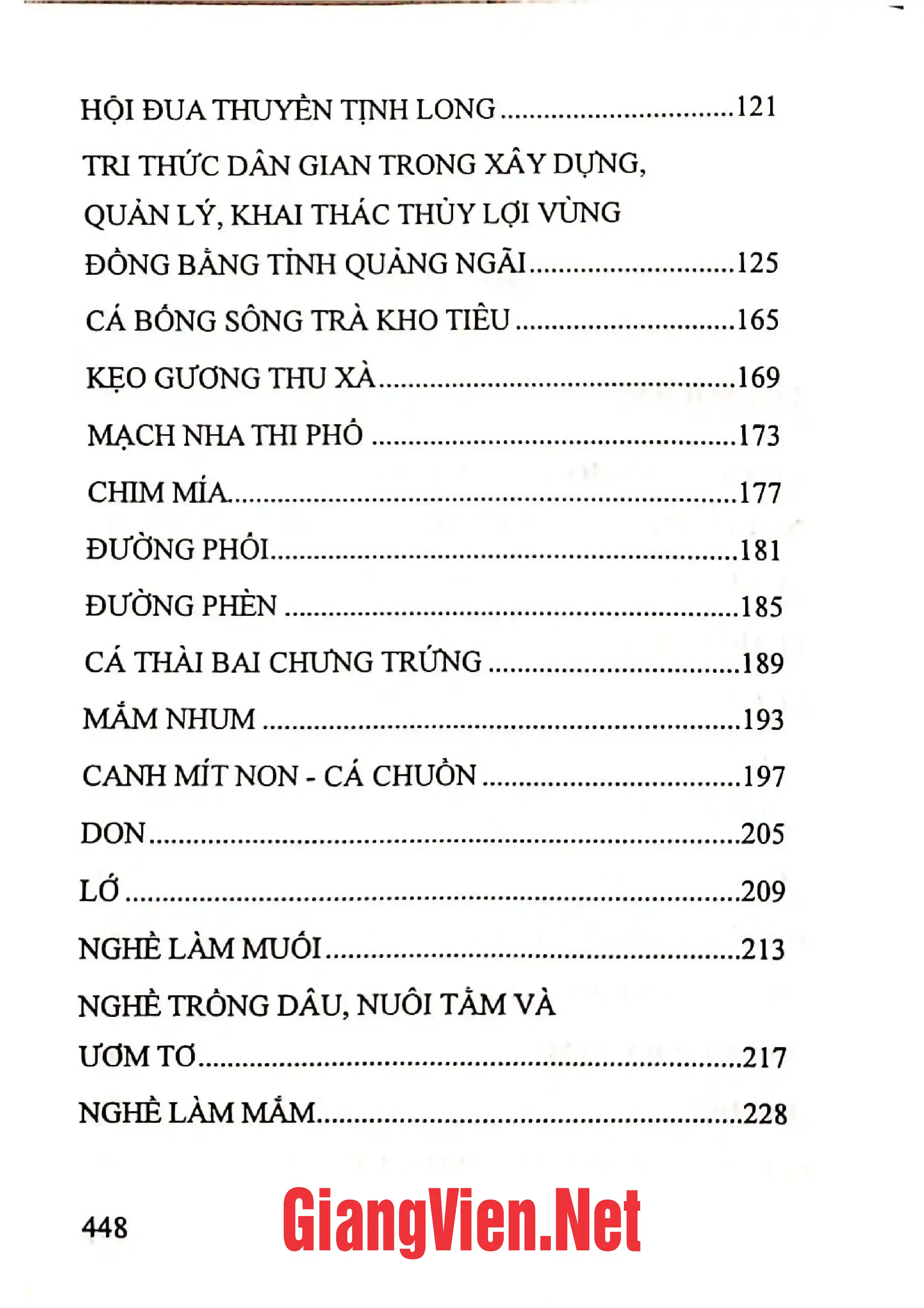 Mục lục chi tiết trang 1 sách Văn hóa dân gian của cộng đồng cư dân Quảng Ngãi Việt, Hre, Cor, Cà Dong