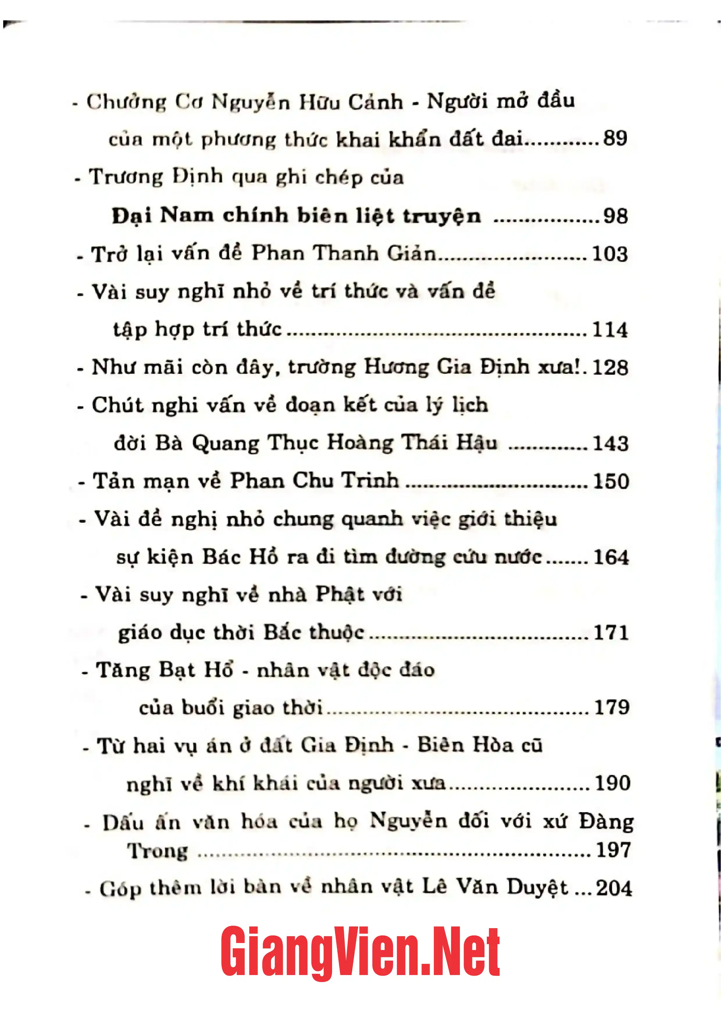 Mục lục chi tiết trang 1 sách Lần giở trước đèn