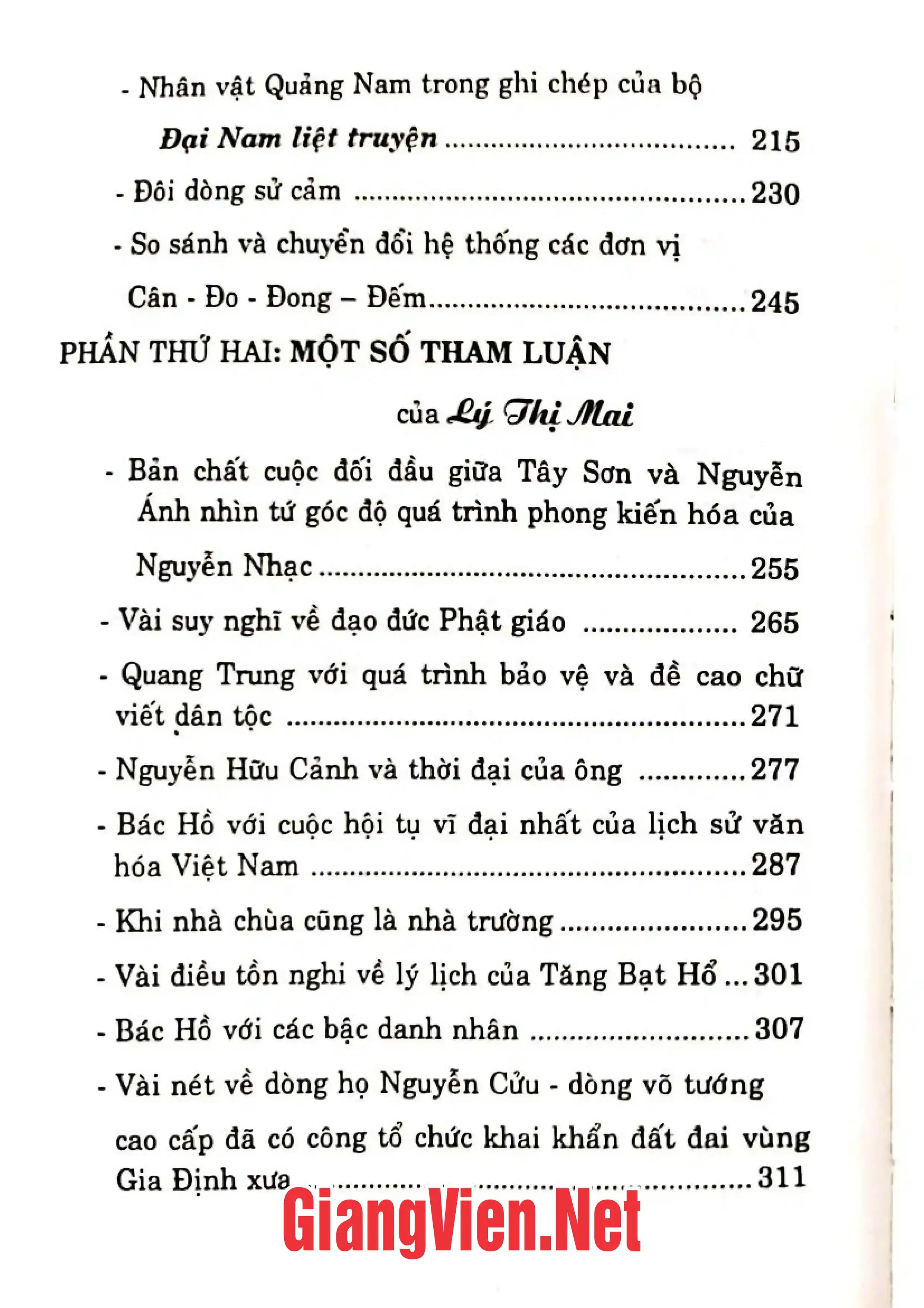 Mục lục chi tiết trang 2 sách Lần giở trước đèn