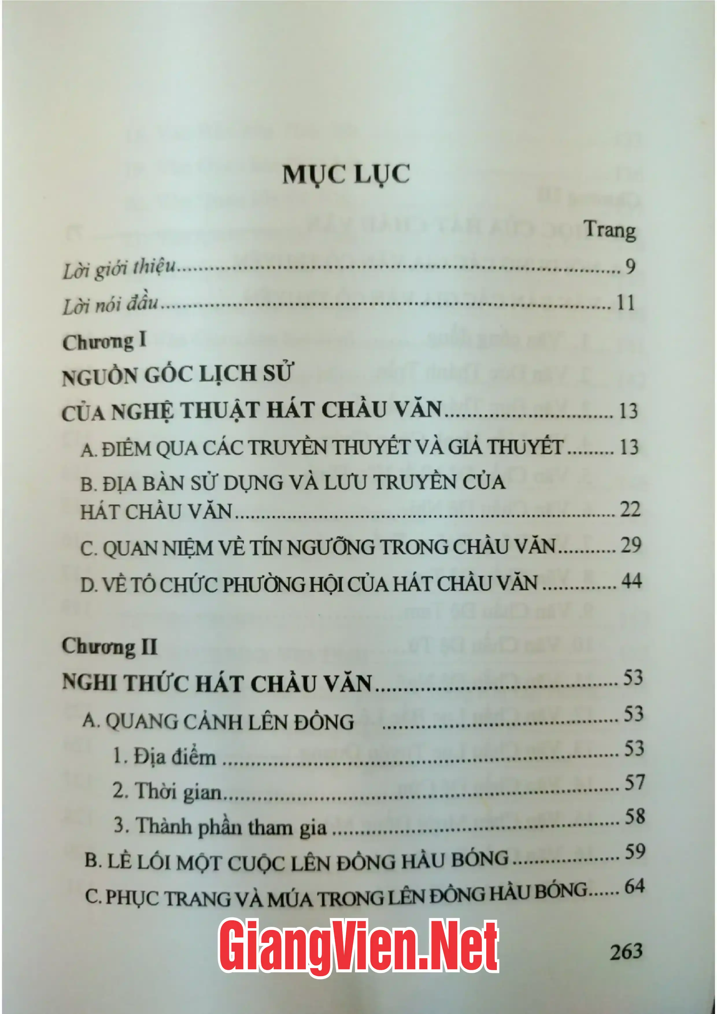 Trang bìa chính thức sách Hát chầu văn