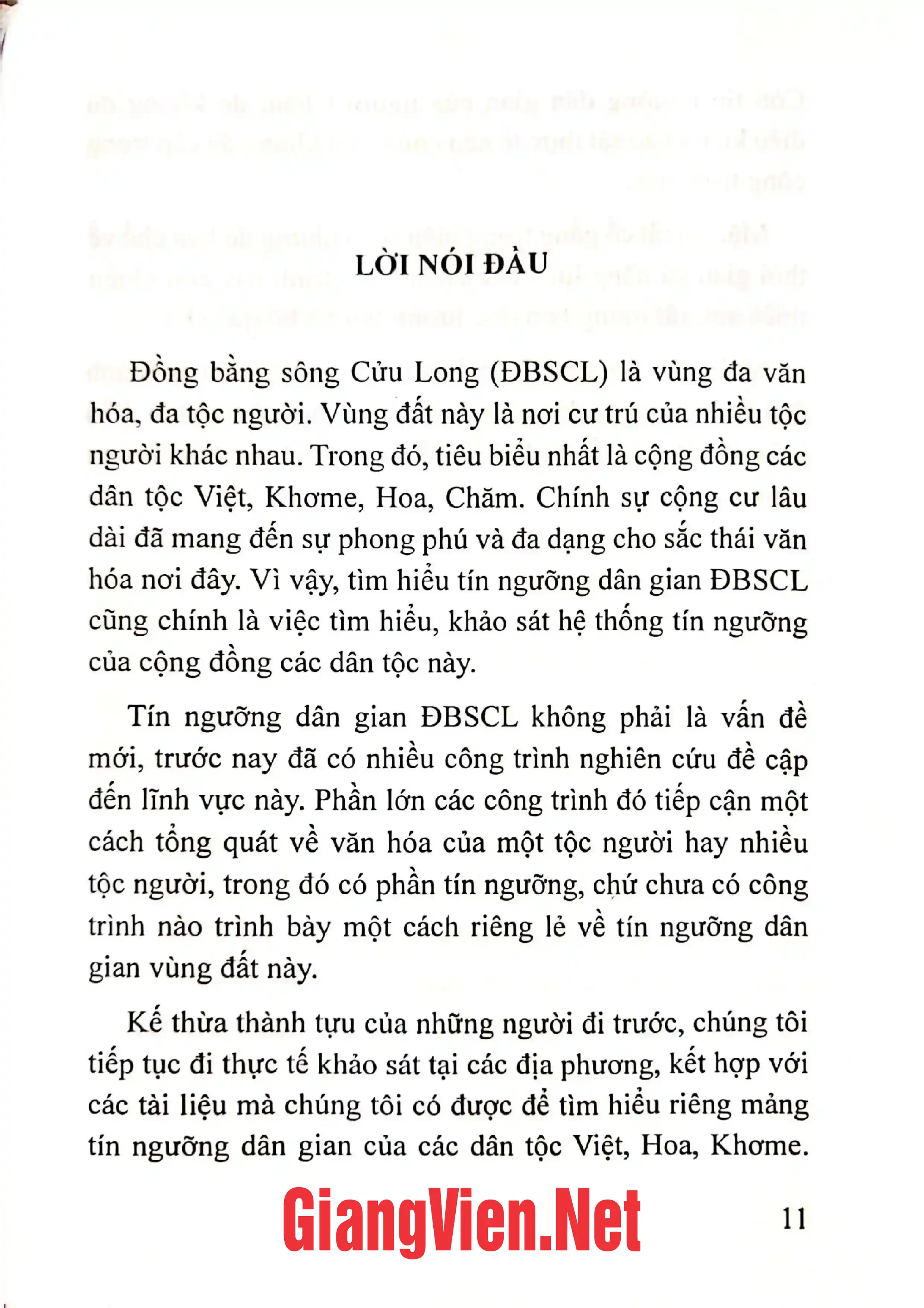 Mục lục chi tiết trang 3 sách Tín ngưỡng dân gian đồng bằng sông Cửu Long