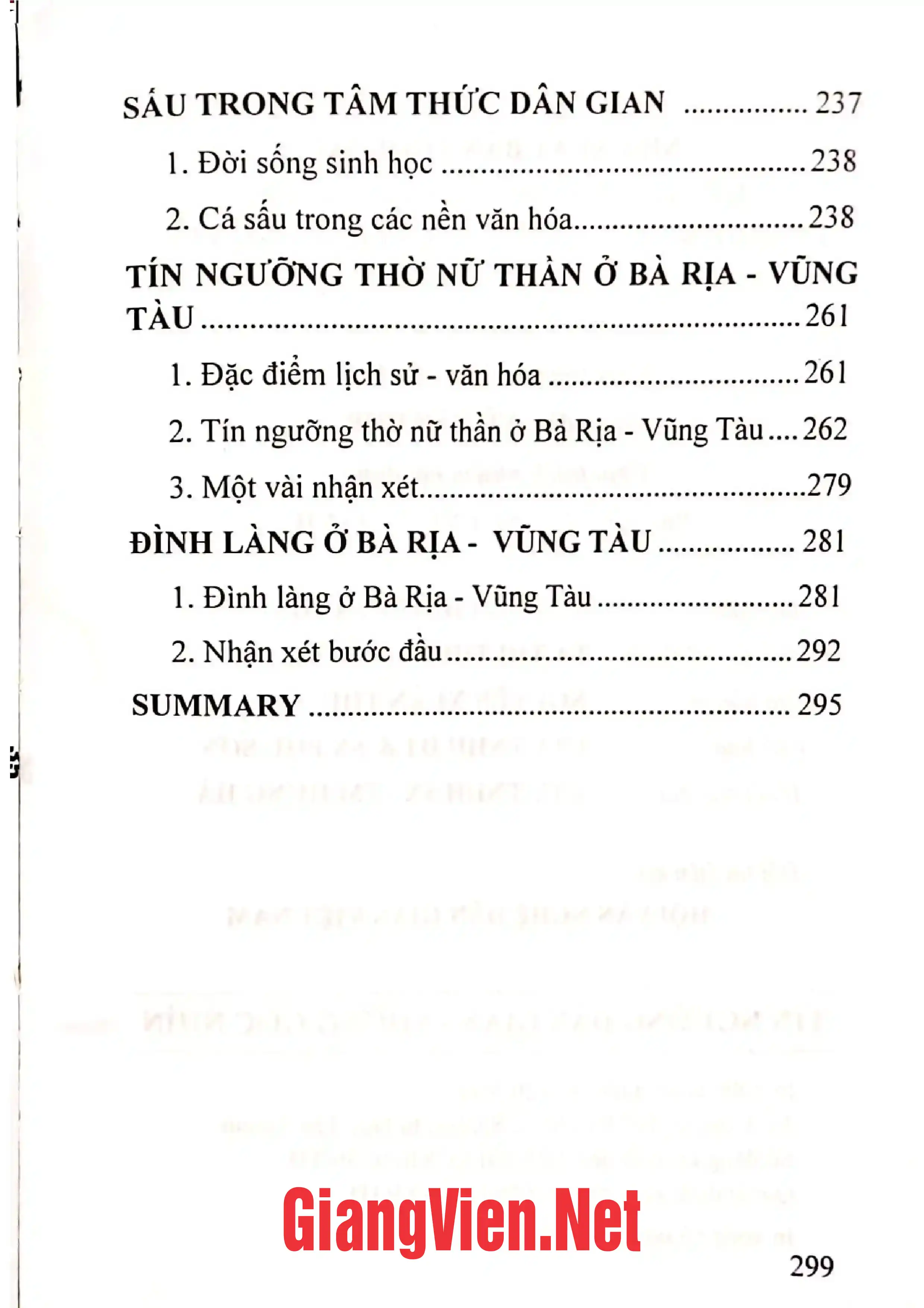 Mục lục chi tiết trang 2 sách Tín ngưỡng dân gian những góc nhìn