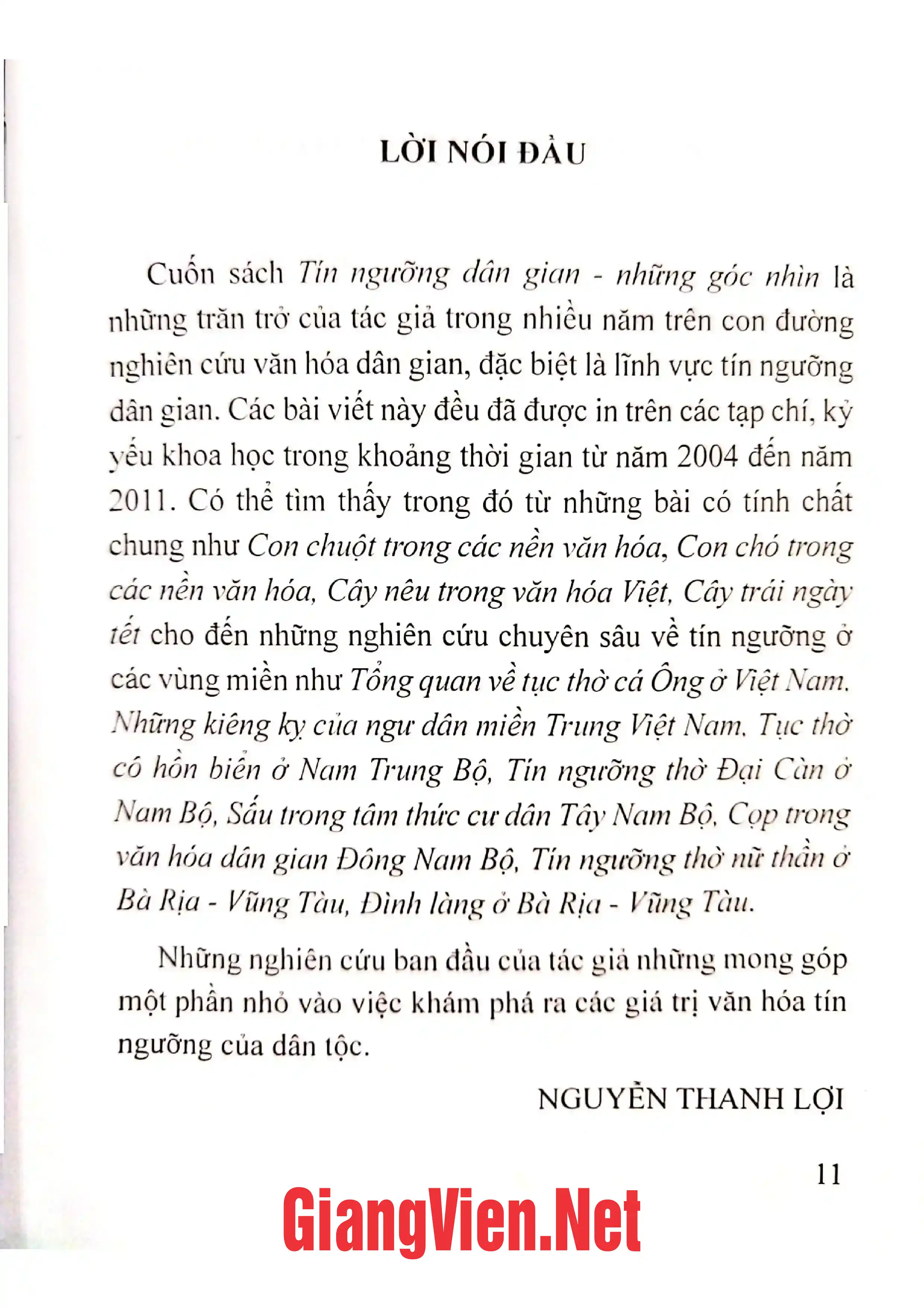 Mục lục chi tiết trang 3 sách Tín ngưỡng dân gian những góc nhìn