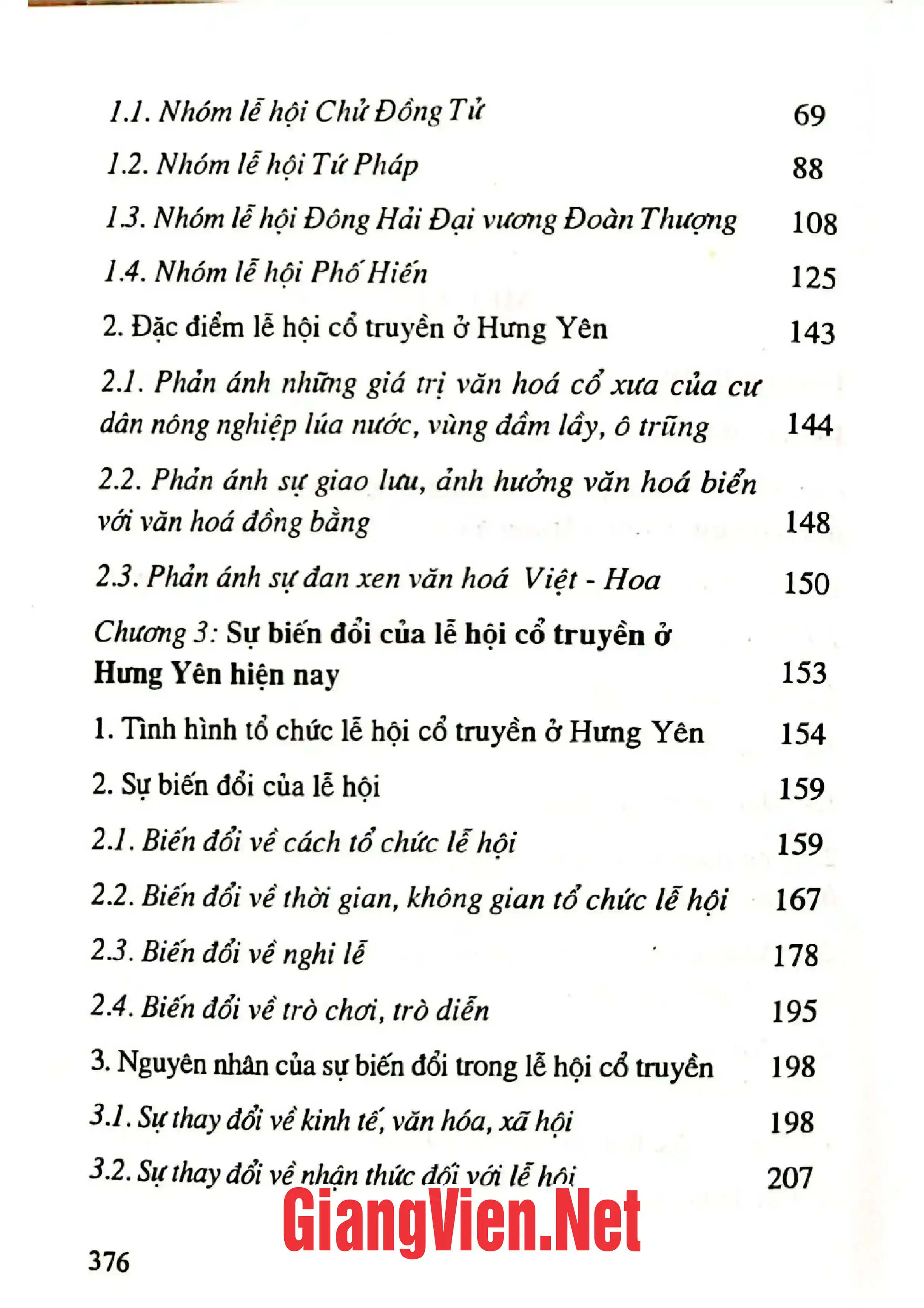 Ảnh minh họa nội dung cuốn sách: Lễ hội cổ truyền ở Hưng Yên sự biến đổi hiện nay