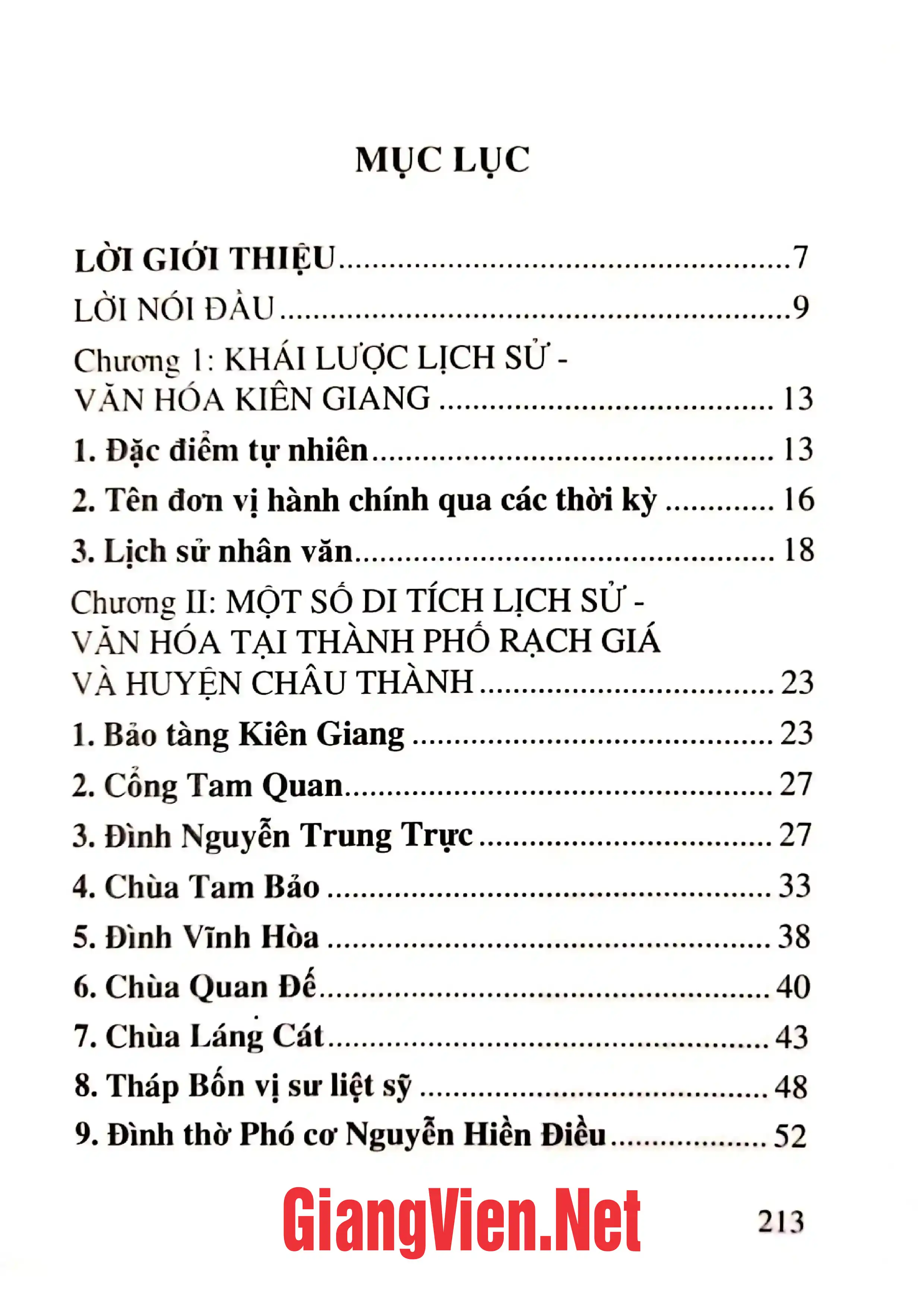 Trang bìa chính thức sách Kiên Giang di tích và danh thắng