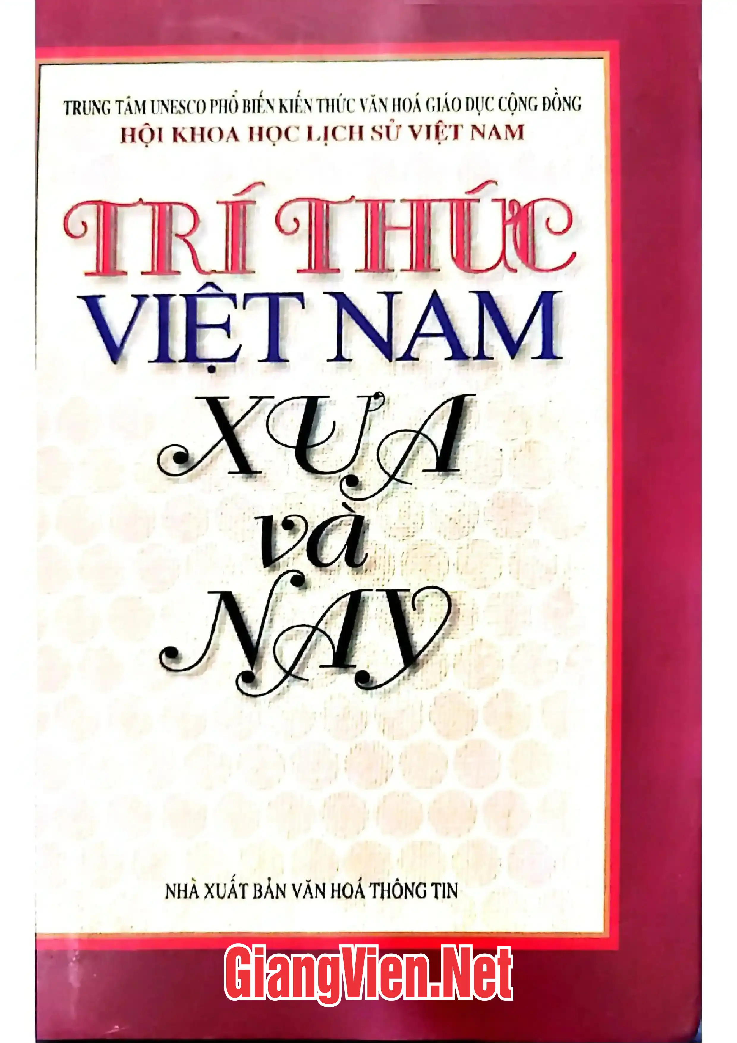 Ảnh bìa của Trí thức Việt Nam xưa và nay